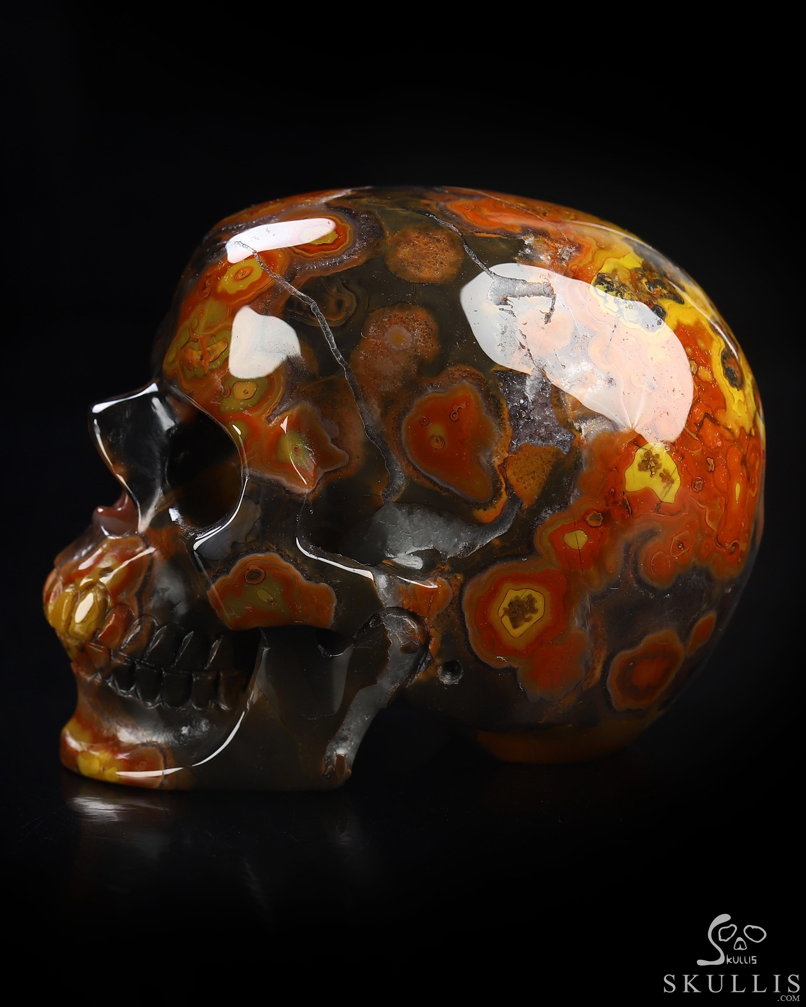 2.8" Empire Red Agate Hand Carved Crystal Skull, Super Realistic, Crystal Healing 2.8" Empire Red Agate Hand Carved Crystal Skull, Super Realistic, Crystal Healing