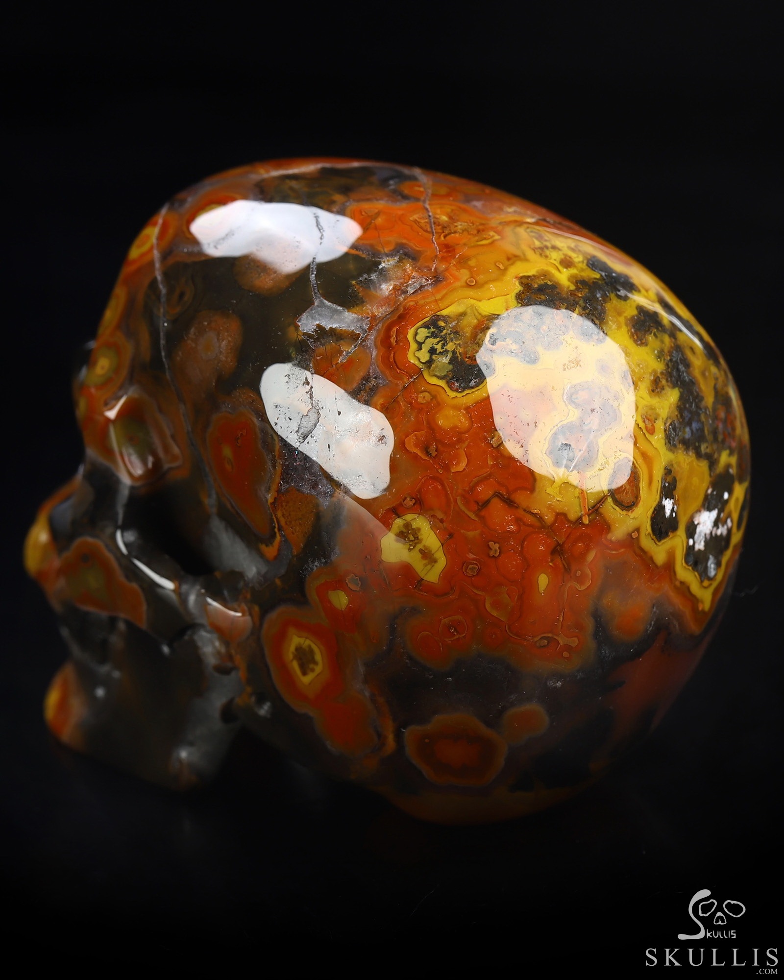 2.8" Empire Red Agate Hand Carved Crystal Skull, Super Realistic, Crystal Healing 2.8" Empire Red Agate Hand Carved Crystal Skull, Super Realistic, Crystal Healing