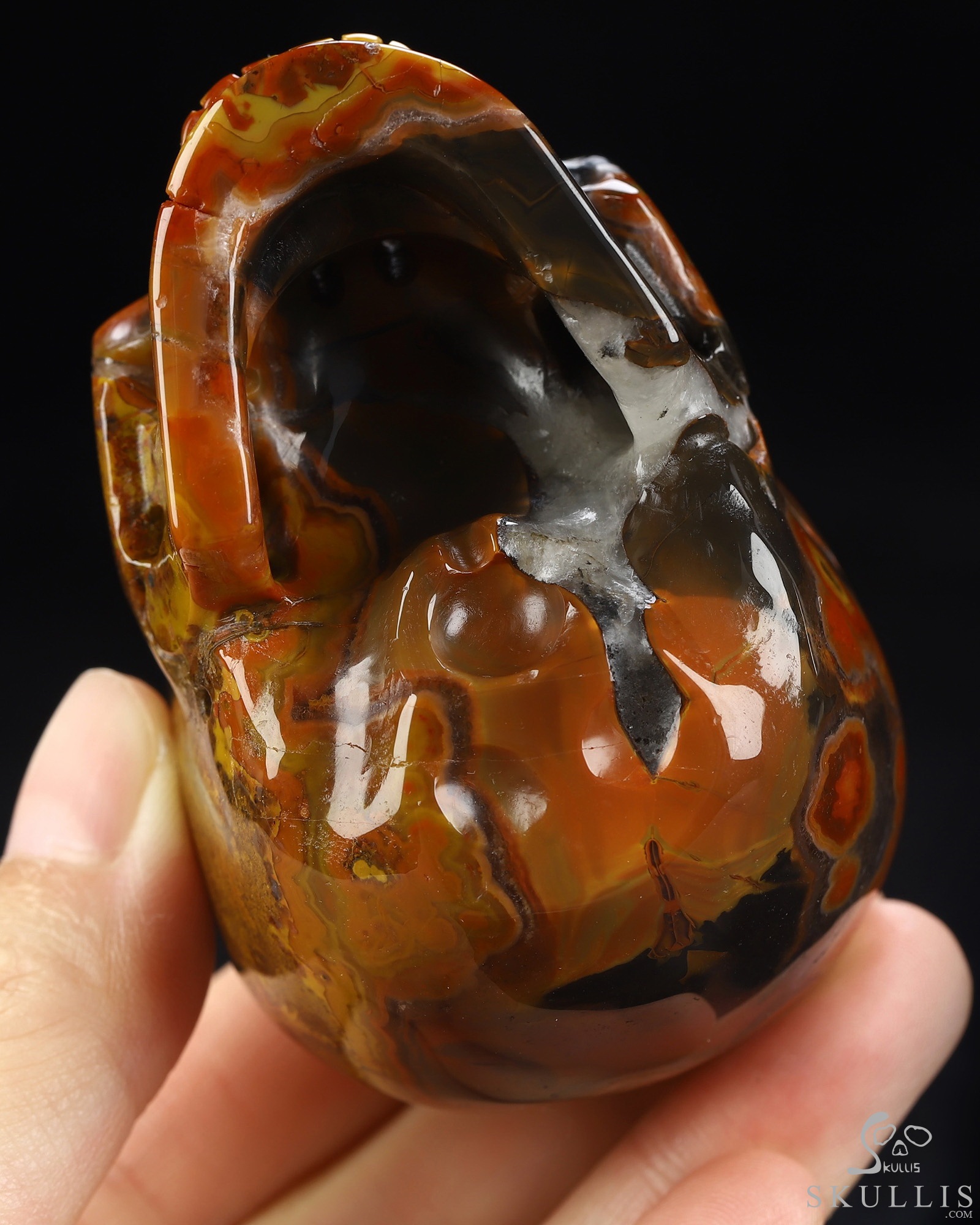 2.8" Empire Red Agate Hand Carved Crystal Skull, Super Realistic, Crystal Healing 2.8" Empire Red Agate Hand Carved Crystal Skull, Super Realistic, Crystal Healing