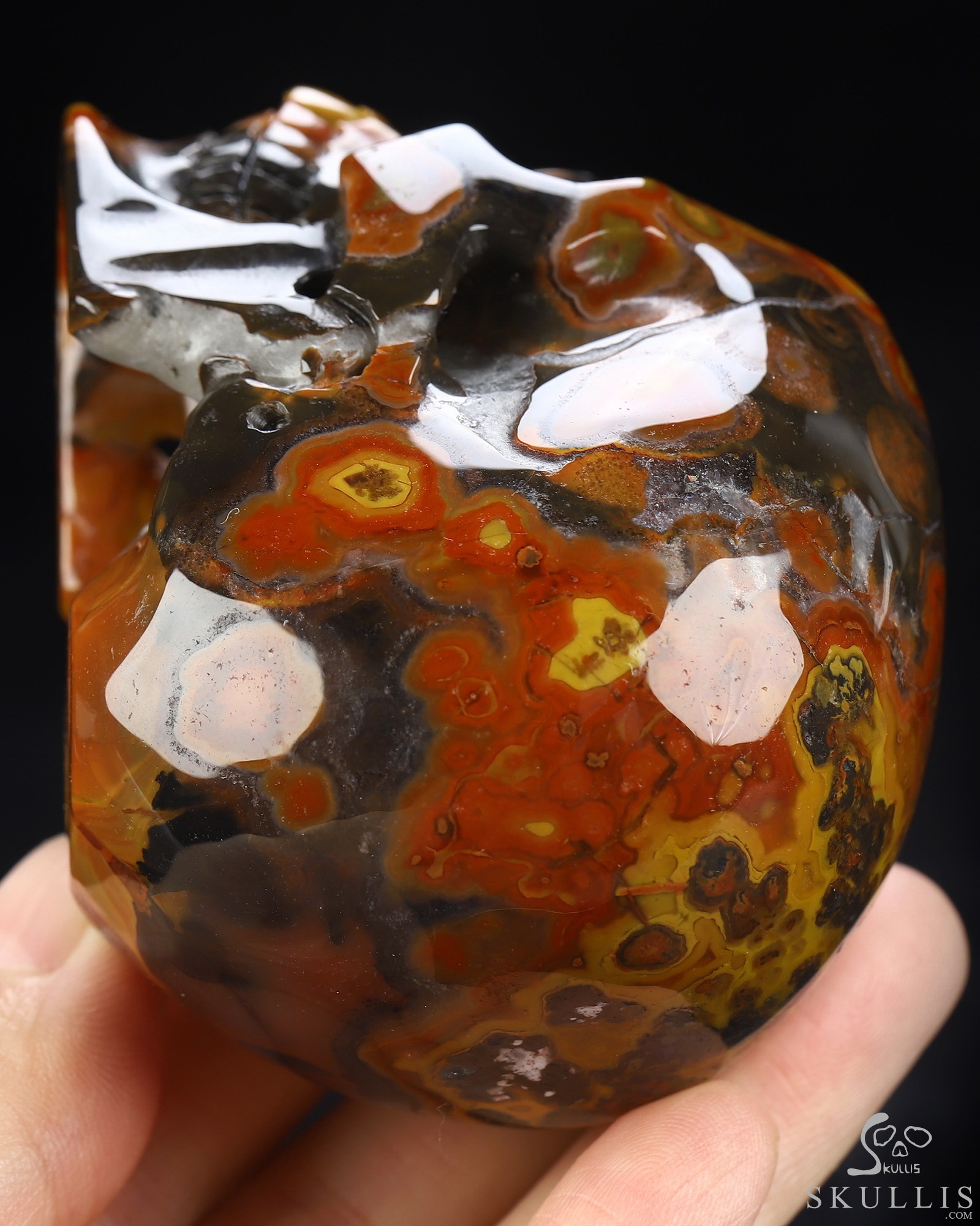 2.8" Empire Red Agate Hand Carved Crystal Skull, Super Realistic, Crystal Healing 2.8" Empire Red Agate Hand Carved Crystal Skull, Super Realistic, Crystal Healing