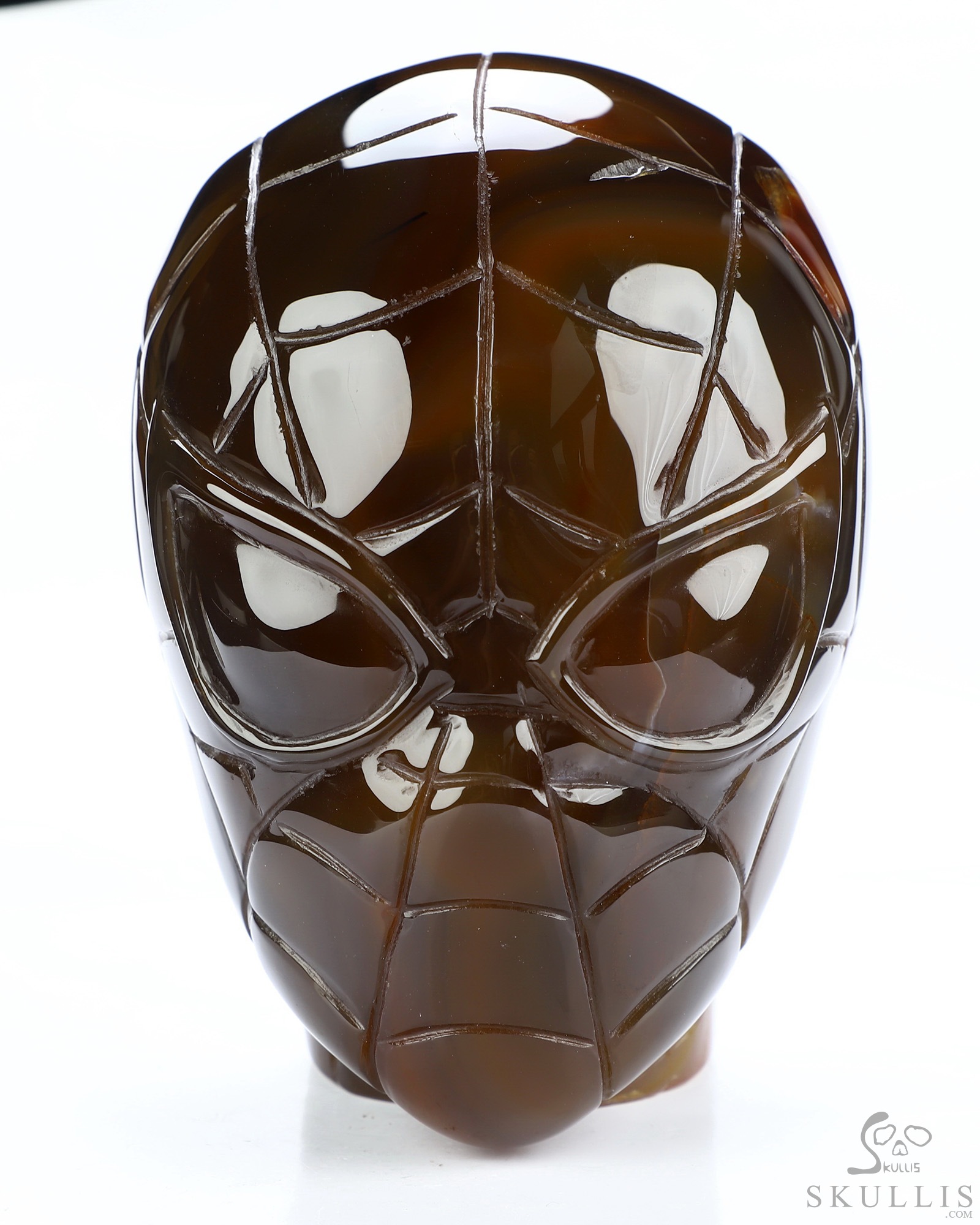 Spider Man - 5.0" Premium Brazilian Agate Hand Carved Crystal Fine Art Sculpture, Crystal Healing Spider Man - 5.0" Premium Brazilian Agate Hand Carved Crystal Fine Art Sculpture, Crystal Healing