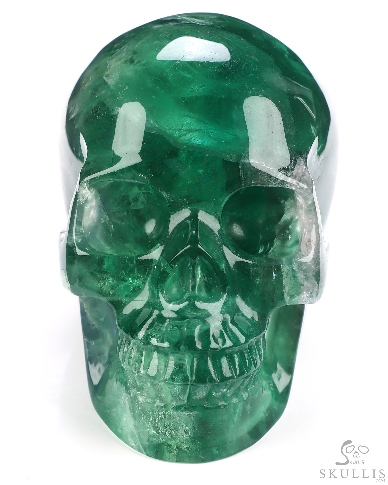 5.0" Fluorite Hand Carved Crystal Skull, Realistic, Crystal Healing 5.0" Fluorite Hand Carved Crystal Skull, Realistic, Crystal Healing