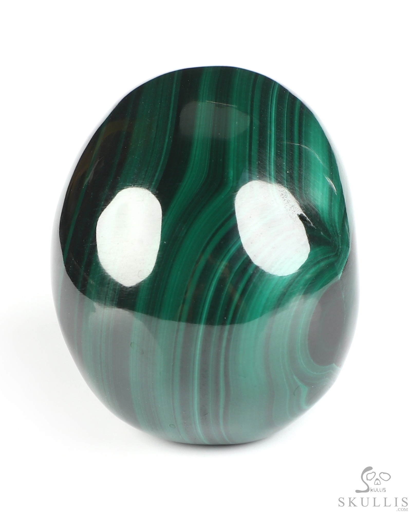 Gemstone 2.0" Malachite Hand Carved Crystal Skull, Realistic, Crystal Healing Gemstone 2.0" Malachite Hand Carved Crystal Skull, Realistic, Crystal Healing