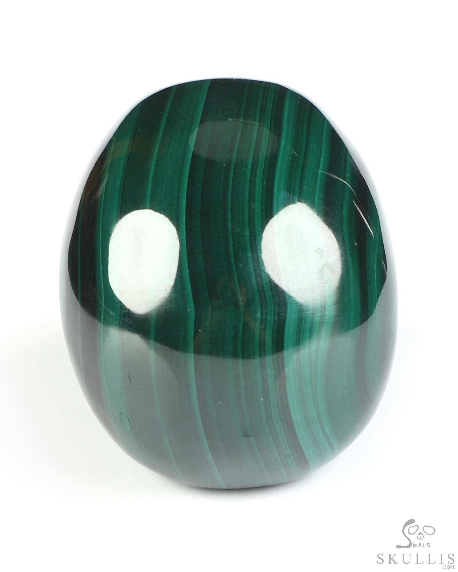 Gemstone 2.0" Malachite Hand Carved Crystal Skull, Realistic, Crystal Healing Gemstone 2.0" Malachite Hand Carved Crystal Skull, Realistic, Crystal Healing