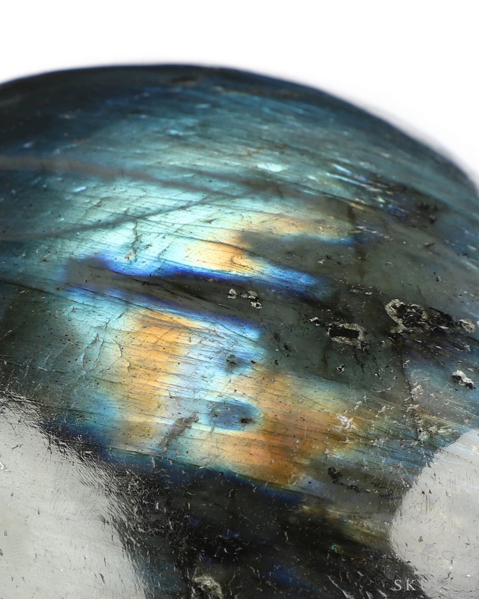 4.9" Labradorite Hand Carved Crystal Skull, Realistic, Crystal Healing 4.9" Labradorite Hand Carved Crystal Skull, Realistic, Crystal Healing