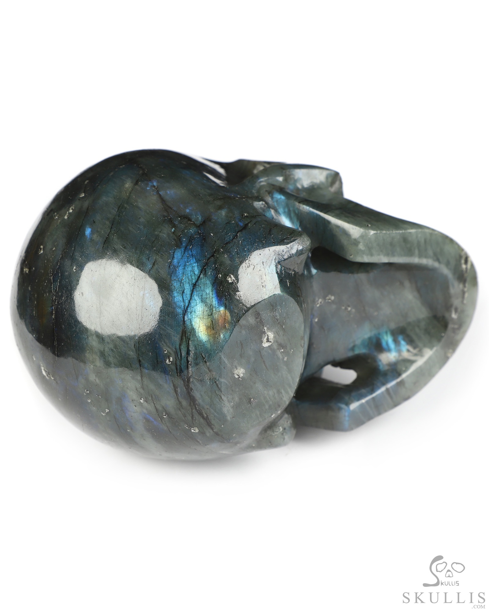 4.9" Labradorite Hand Carved Crystal Skull, Realistic, Crystal Healing 4.9" Labradorite Hand Carved Crystal Skull, Realistic, Crystal Healing