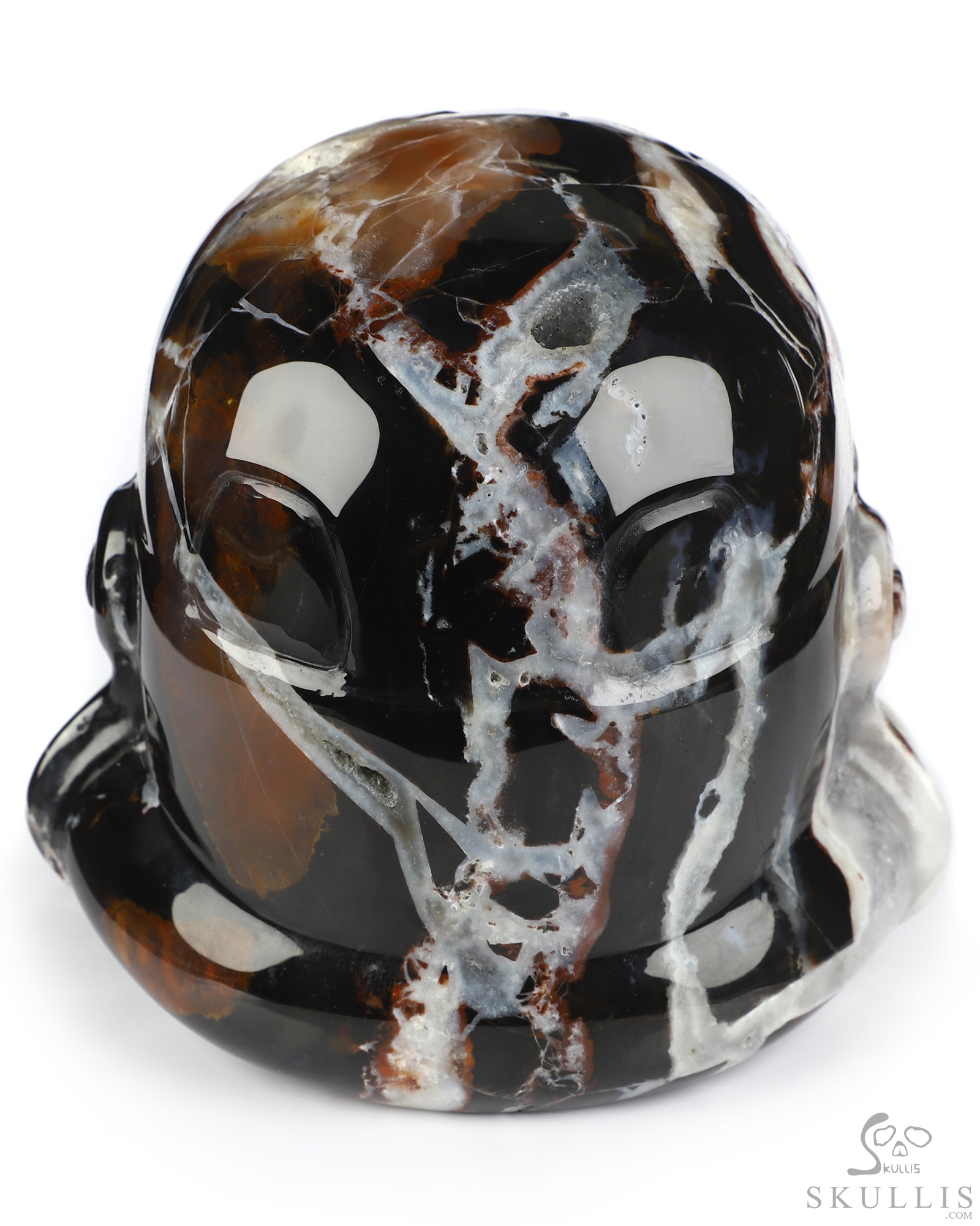Storm Troopers - 4.9" Black Zebra Agate Hand Carved Crystal Skull Fine Art Sculpture, Crystal Healing Storm Troopers - 4.9" Black Zebra Agate Hand Carved Crystal Skull Fine Art Sculpture, Crystal Healing