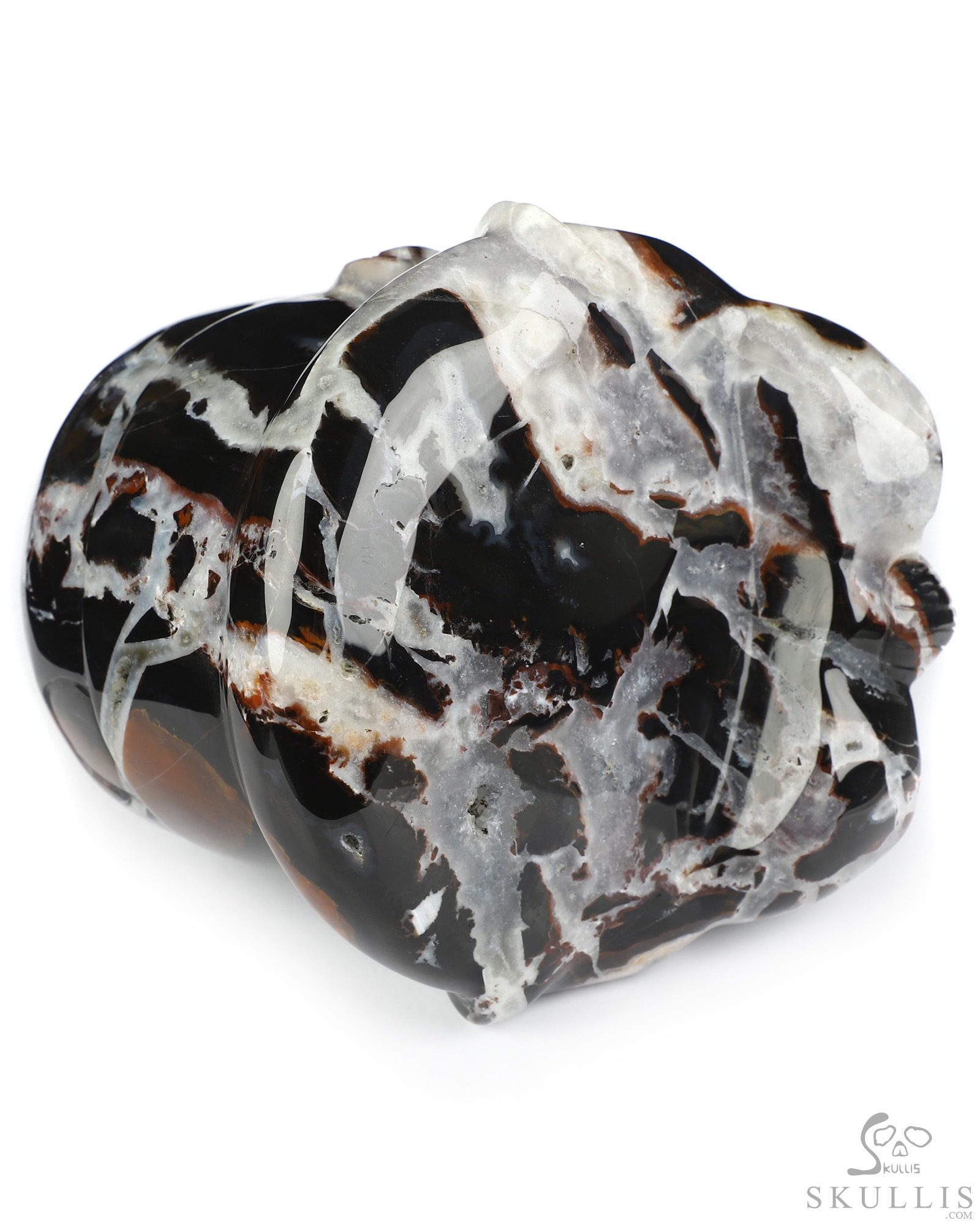 Storm Troopers - 4.9" Black Zebra Agate Hand Carved Crystal Skull Fine Art Sculpture, Crystal Healing Storm Troopers - 4.9" Black Zebra Agate Hand Carved Crystal Skull Fine Art Sculpture, Crystal Healing