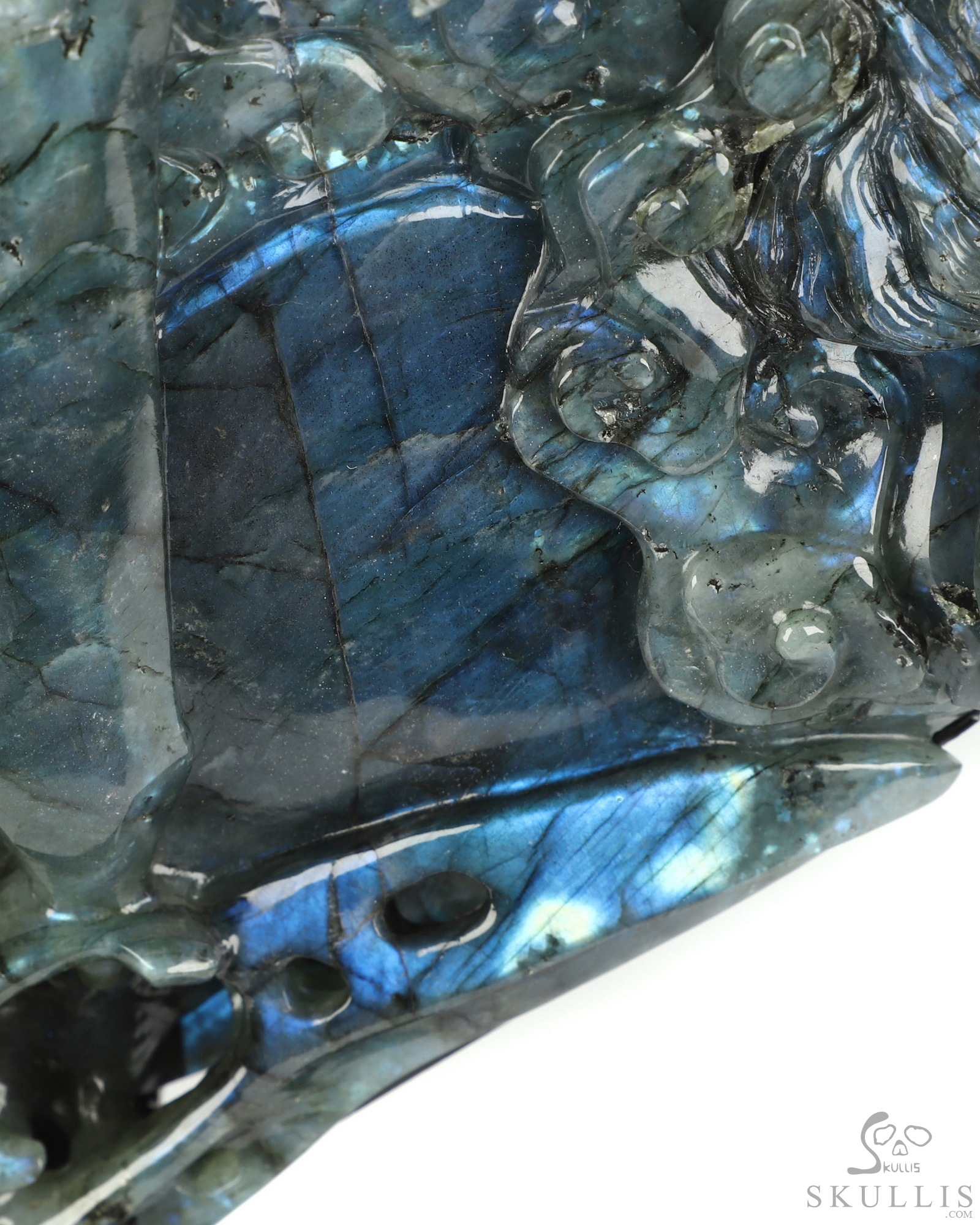 Aug 26, 2026 ACSAD (A Crystal Skull a Day) - The Vigil of Brynhild - 10.5" Labradorite Hand Carved Crystal Skull Fine Art Sculpture With Raven, Valkyrie & Sword, Crystal Healing Aug 26, 2026 ACSAD (A Crystal Skull a Day) - The Vigil of Brynhild - 10.5" Labradorite Hand Carved Crystal Skull Fine Art Sculpture With Raven, Valkyrie & Sword, Crystal Healing