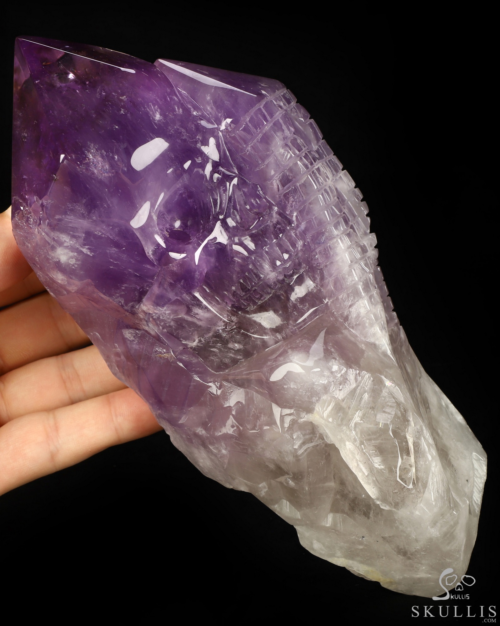Aug 10, 2026 ACSAD (A Crystal Skull a Day) - The Soul of the Castle - 7.6" Carved Amethyst Castle & Crystal Skull Fine Art Sculpture, Crystal Healing Aug 10, 2026 ACSAD (A Crystal Skull a Day) - The Soul of the Castle - 7.6" Carved Amethyst Castle & Crystal Skull Fine Art Sculpture, Crystal Healing