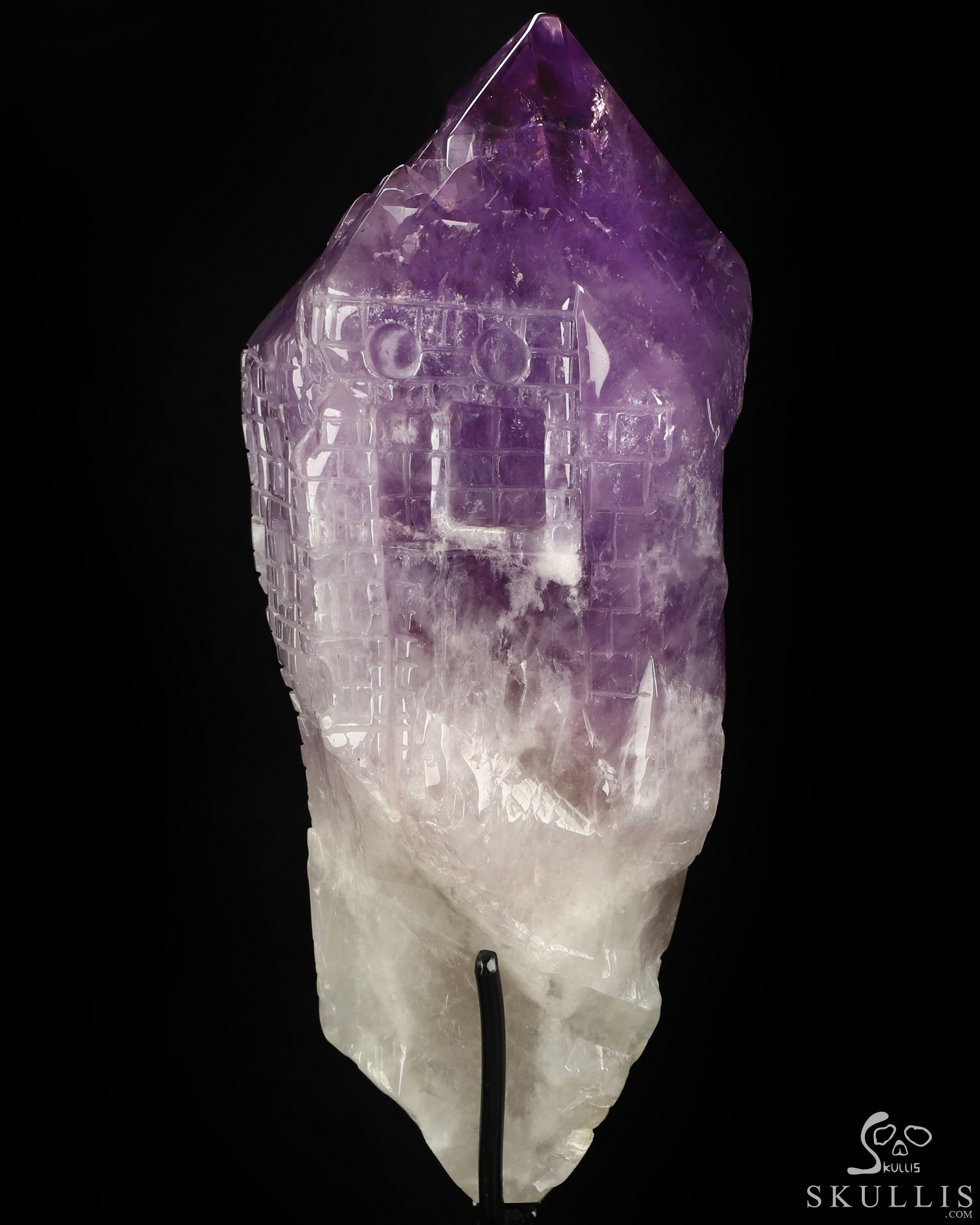 Aug 10, 2026 ACSAD (A Crystal Skull a Day) - The Soul of the Castle - 7.6" Carved Amethyst Castle & Crystal Skull Fine Art Sculpture, Crystal Healing Aug 10, 2026 ACSAD (A Crystal Skull a Day) - The Soul of the Castle - 7.6" Carved Amethyst Castle & Crystal Skull Fine Art Sculpture, Crystal Healing