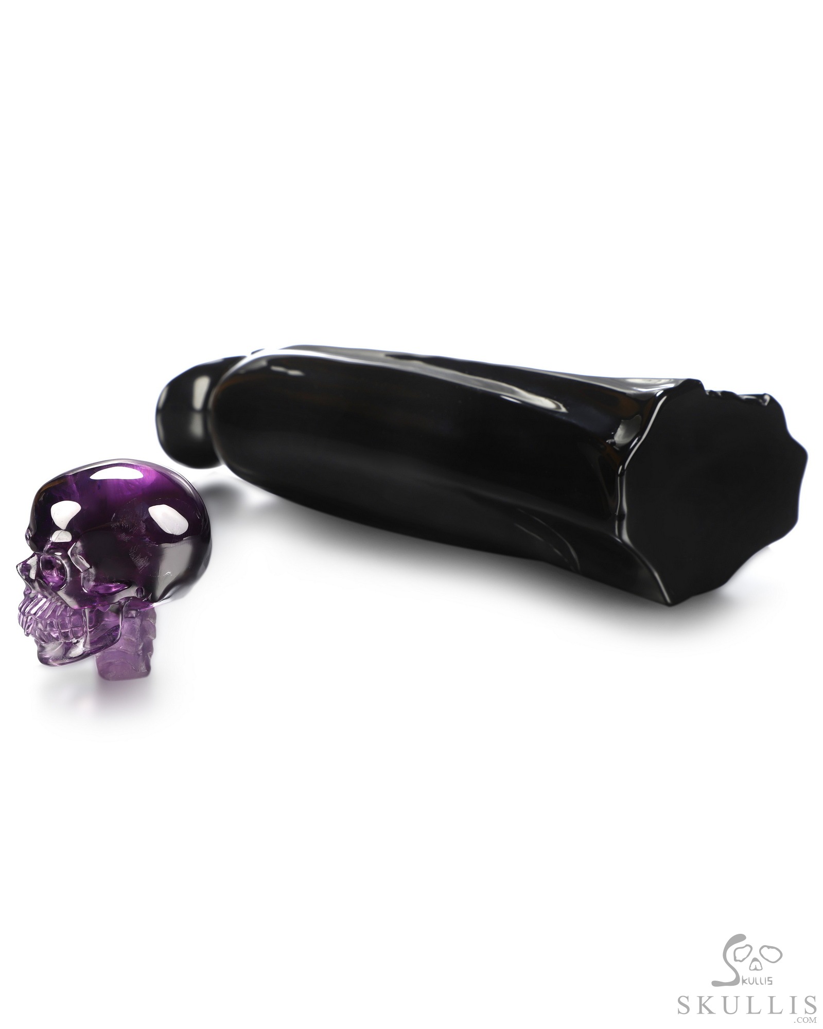 Aug 8, 2026 ACSAD (A Crystal Skull a Day) - The Eternal Count - 9.7" Carved Amethyst & Obsidian Crystal Skull Fine Art Sculpture, Crystal Healing Aug 8, 2026 ACSAD (A Crystal Skull a Day) - The Eternal Count - 9.7" Carved Amethyst & Obsidian Crystal Skull Fine Art Sculpture, Crystal Healing