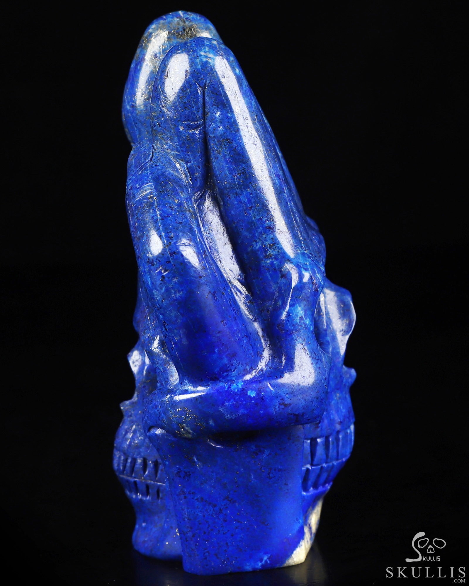 4.3" Lapis Lazuli Hand Carved Crystal Skull Fine Art Sculpture, Crystal Healing 4.3" Lapis Lazuli Hand Carved Crystal Skull Fine Art Sculpture, Crystal Healing