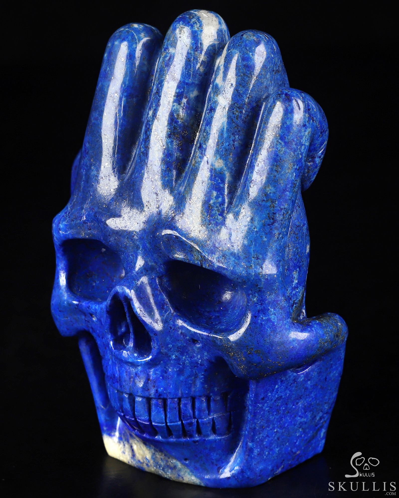 4.3" Lapis Lazuli Hand Carved Crystal Skull Fine Art Sculpture, Crystal Healing 4.3" Lapis Lazuli Hand Carved Crystal Skull Fine Art Sculpture, Crystal Healing