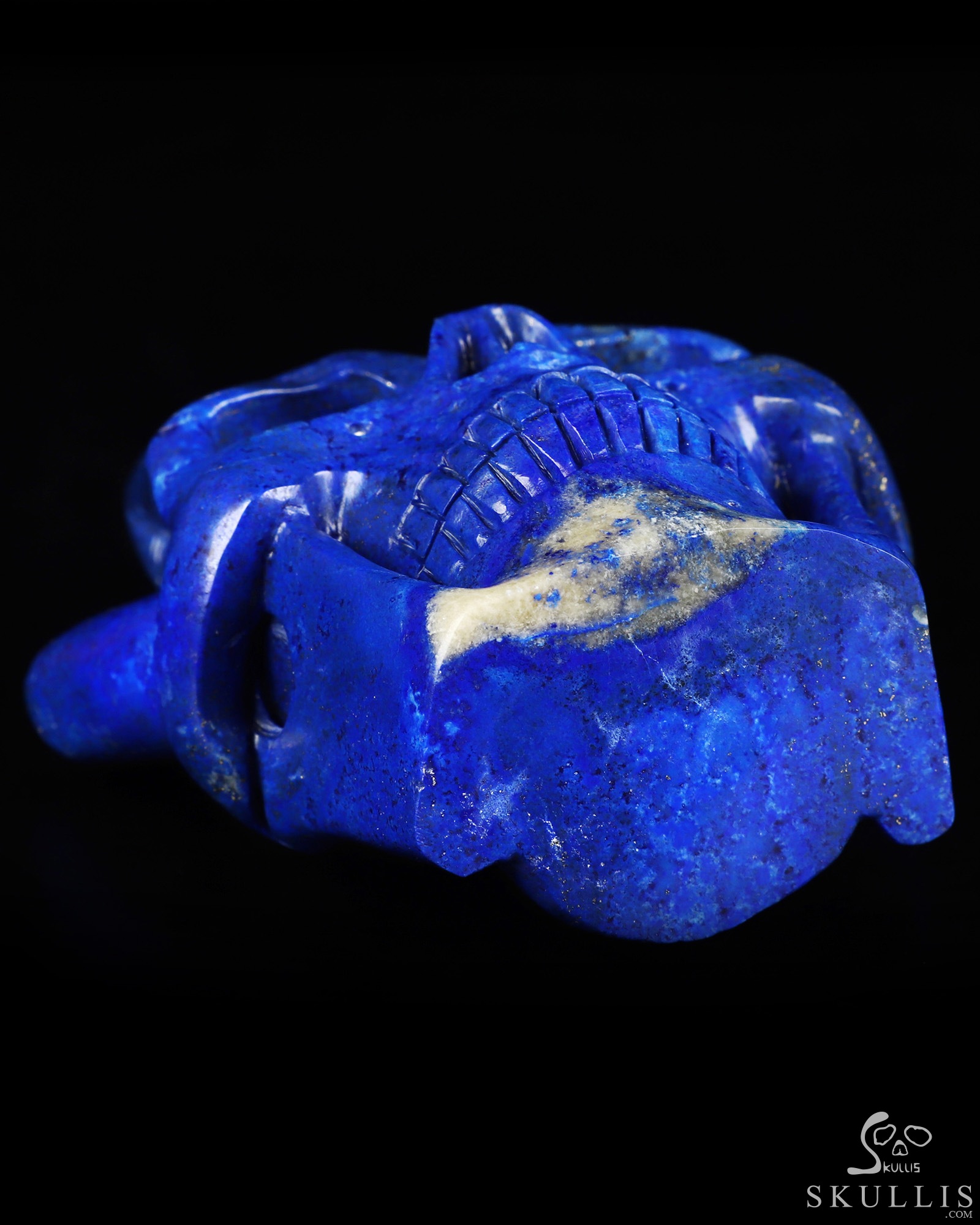 4.3" Lapis Lazuli Hand Carved Crystal Skull Fine Art Sculpture, Crystal Healing 4.3" Lapis Lazuli Hand Carved Crystal Skull Fine Art Sculpture, Crystal Healing
