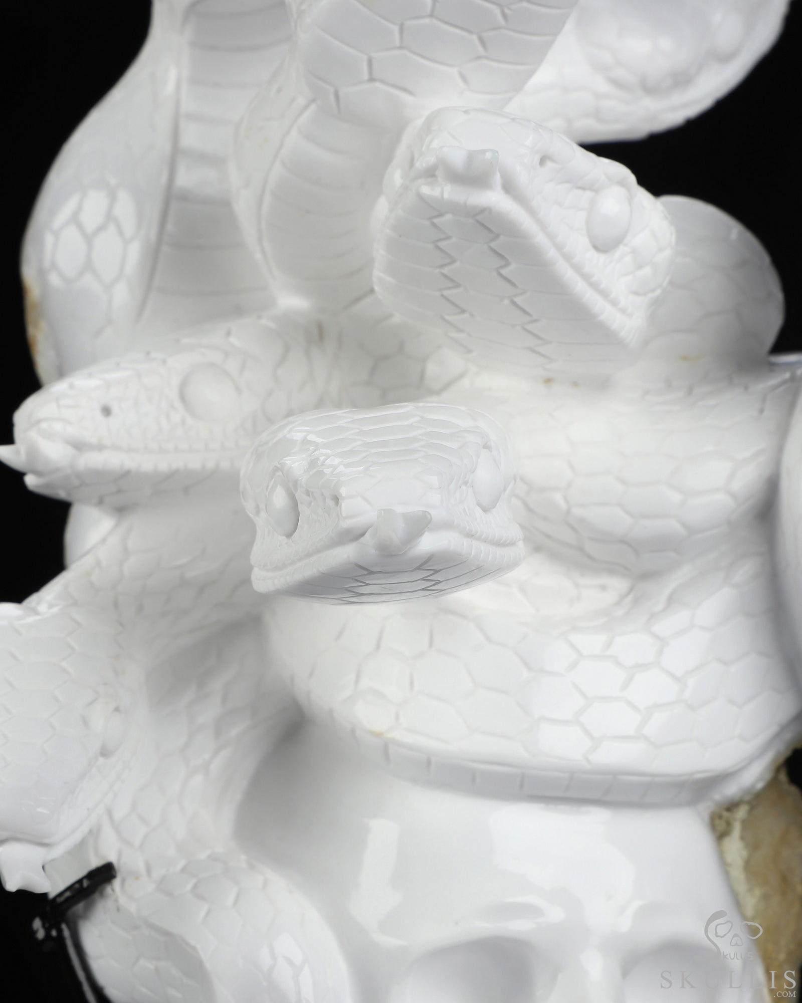 Aug 25, 2026 ACSAD (A Crystal Skull a Day) - The Unbroken Hydra - 7.4" White Jade Hand Carved Crystal Skull Sculpture With Nine Serpents, Crystal Healing Aug 25, 2026 ACSAD (A Crystal Skull a Day) - The Unbroken Hydra - 7.4" White Jade Hand Carved Crystal Skull Sculpture With Nine Serpents, Crystal Healing
