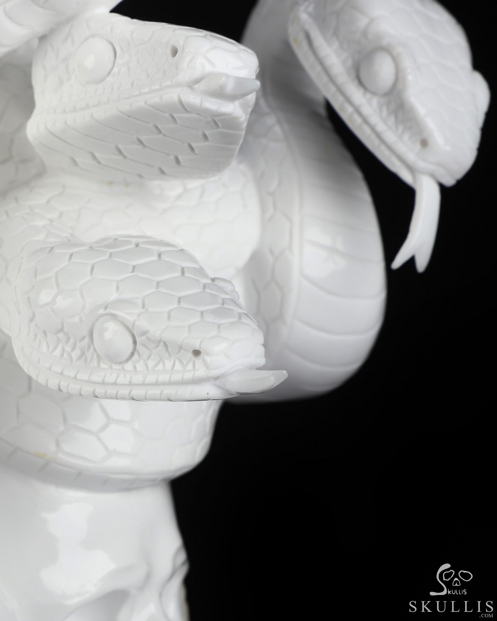 Aug 25, 2026 ACSAD (A Crystal Skull a Day) - The Unbroken Hydra - 7.4" White Jade Hand Carved Crystal Skull Sculpture With Nine Serpents, Crystal Healing Aug 25, 2026 ACSAD (A Crystal Skull a Day) - The Unbroken Hydra - 7.4" White Jade Hand Carved Crystal Skull Sculpture With Nine Serpents, Crystal Healing