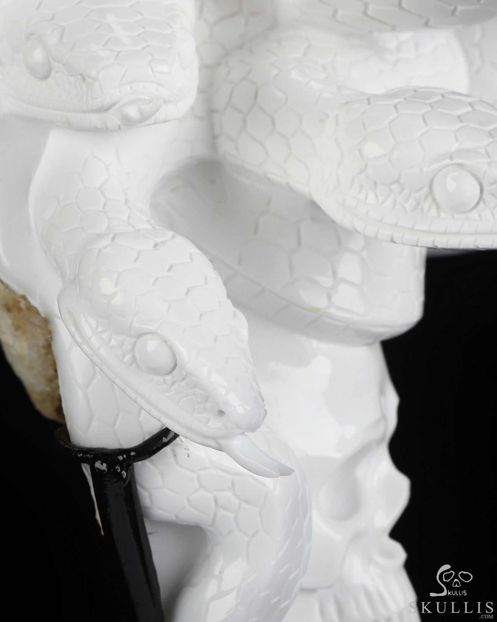 Aug 25, 2026 ACSAD (A Crystal Skull a Day) - The Unbroken Hydra - 7.4" White Jade Hand Carved Crystal Skull Sculpture With Nine Serpents, Crystal Healing Aug 25, 2026 ACSAD (A Crystal Skull a Day) - The Unbroken Hydra - 7.4" White Jade Hand Carved Crystal Skull Sculpture With Nine Serpents, Crystal Healing