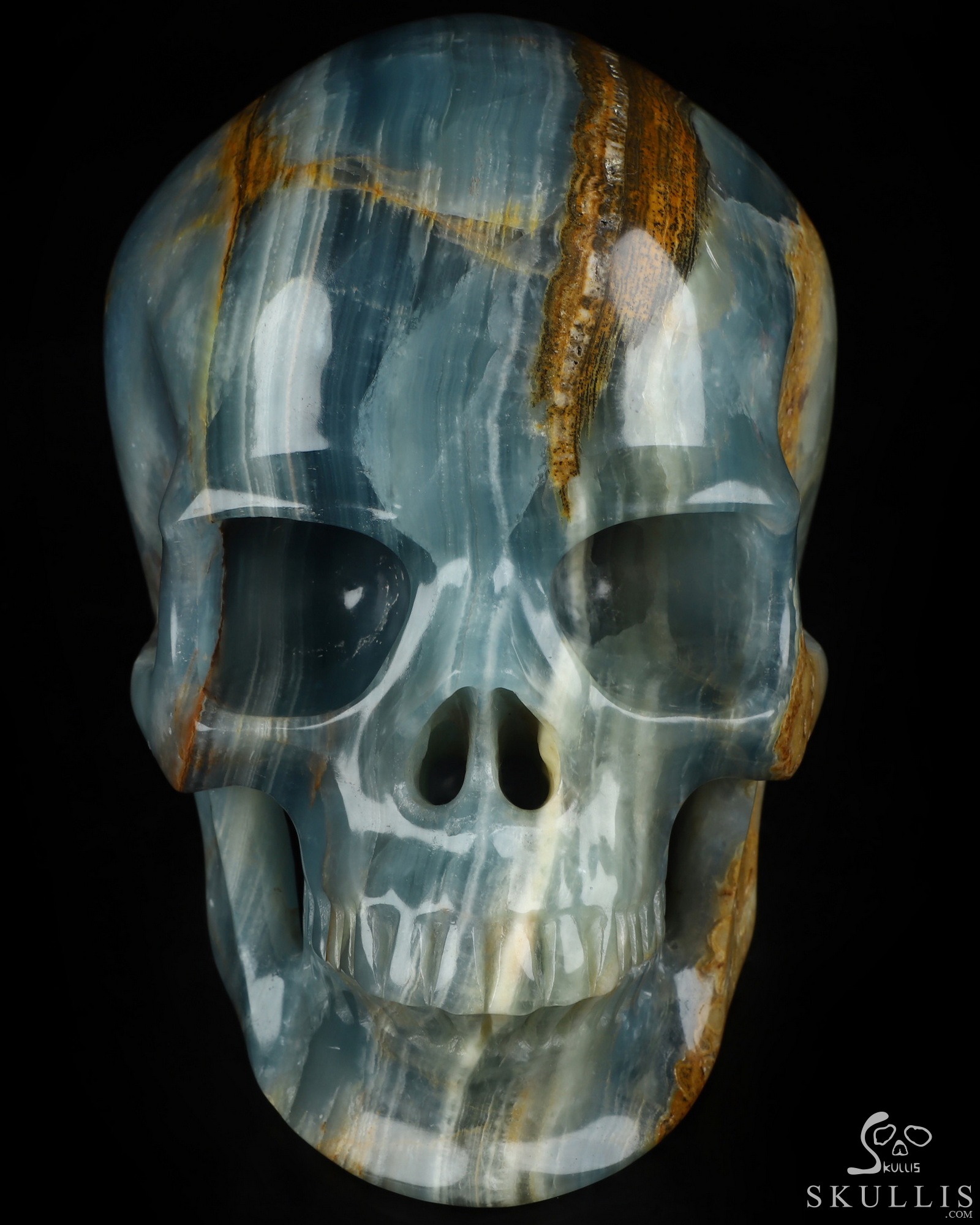 Aug 15, 2026 ACSAD (A Crystal Skull a Day) - The Coastal Meridian - Lifesized 7.5" Blue Onyx Hand Carved Crystal Skull, Super Realistic, Crystal Healing Aug 15, 2026 ACSAD (A Crystal Skull a Day) - The Coastal Meridian - Lifesized 7.5" Blue Onyx Hand Carved Crystal Skull, Super Realistic, Crystal Healing