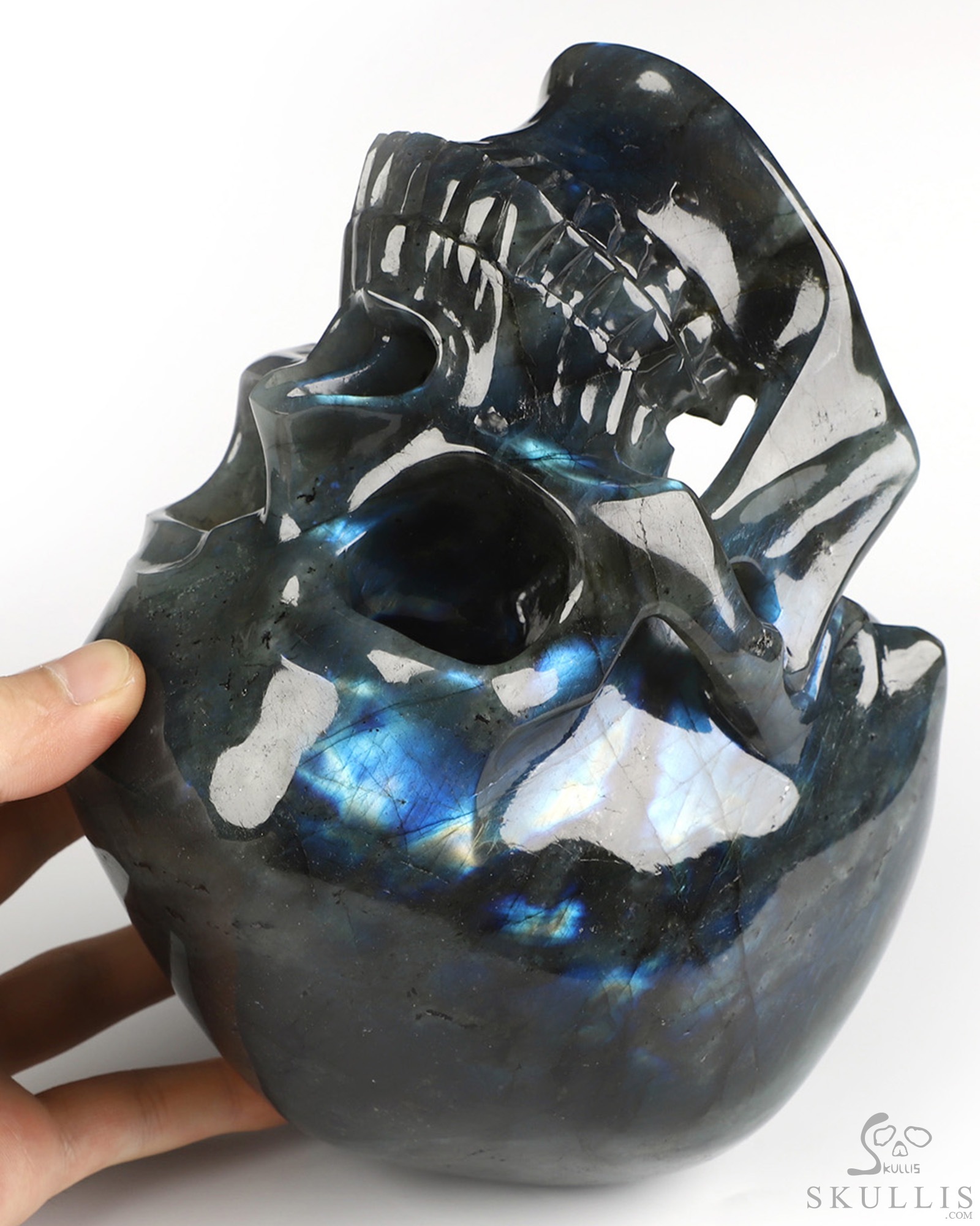 Lifesized 7.5" Labradorite Hand Carved Crystal Skull, Super Realistic, Crystal Healing Lifesized 7.5" Labradorite Hand Carved Crystal Skull, Super Realistic, Crystal Healing