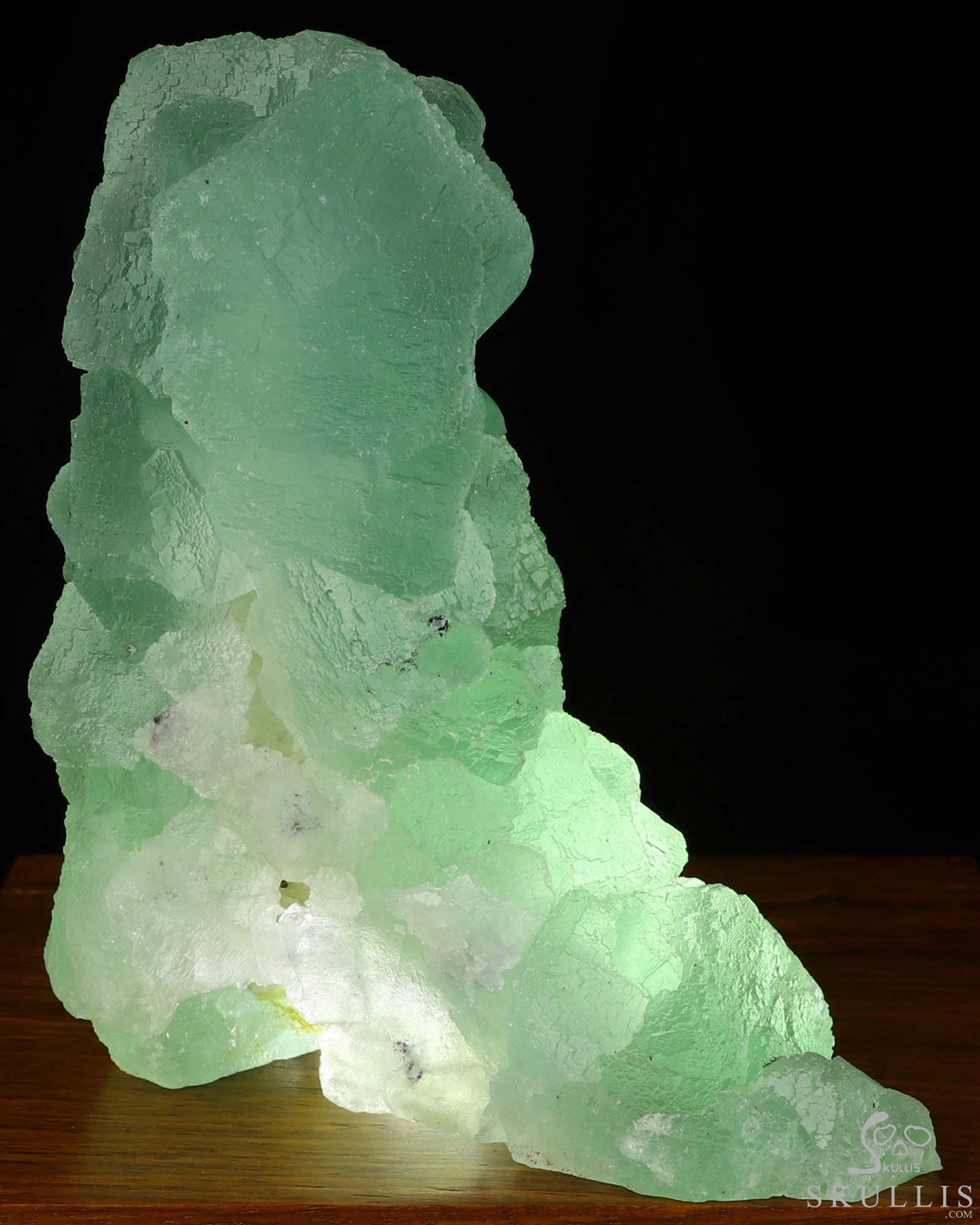 4.9" Fluorite Hand Carved Crystal Skull with Led Stand Fine Art Sculpture, Crystal Healing 4.9" Fluorite Hand Carved Crystal Skull with Led Stand Fine Art Sculpture, Crystal Healing