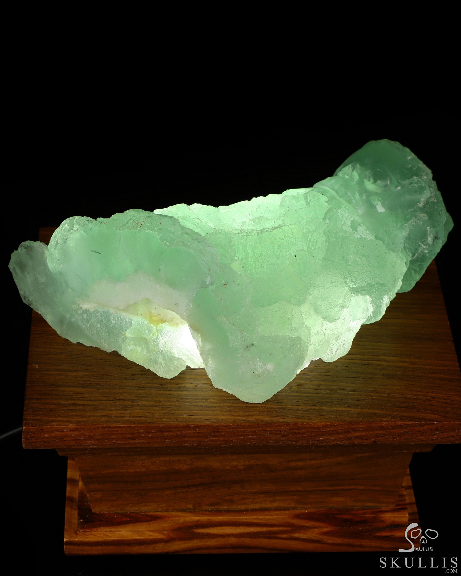 4.9" Fluorite Hand Carved Crystal Skull with Led Stand Fine Art Sculpture, Crystal Healing 4.9" Fluorite Hand Carved Crystal Skull with Led Stand Fine Art Sculpture, Crystal Healing