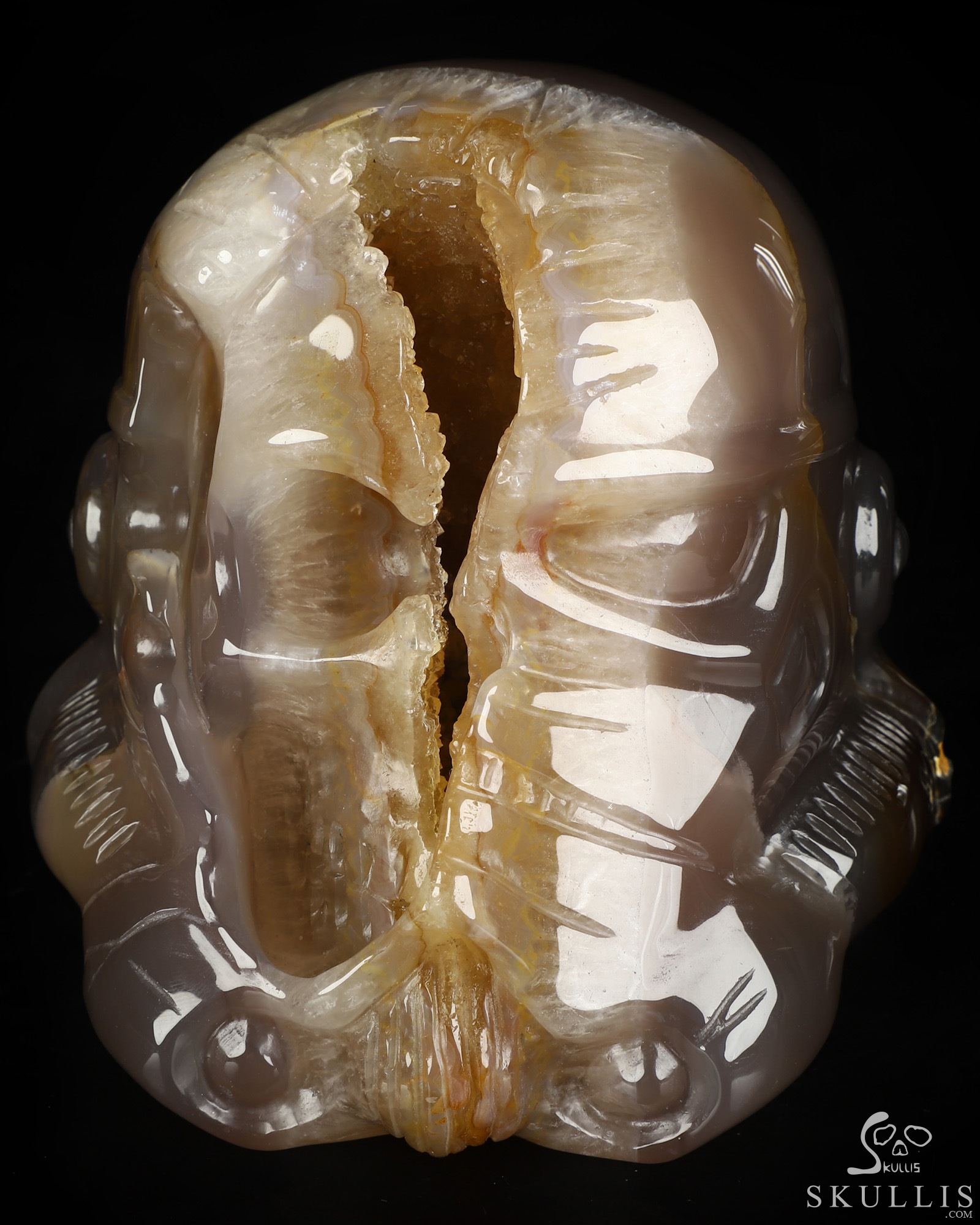 Storm Troopers - 5.1" Premium Brazilian Agate Hand Carved Crystal Skull Fine Art Sculpture, Crystal Healing Storm Troopers - 5.1" Premium Brazilian Agate Hand Carved Crystal Skull Fine Art Sculpture, Crystal Healing
