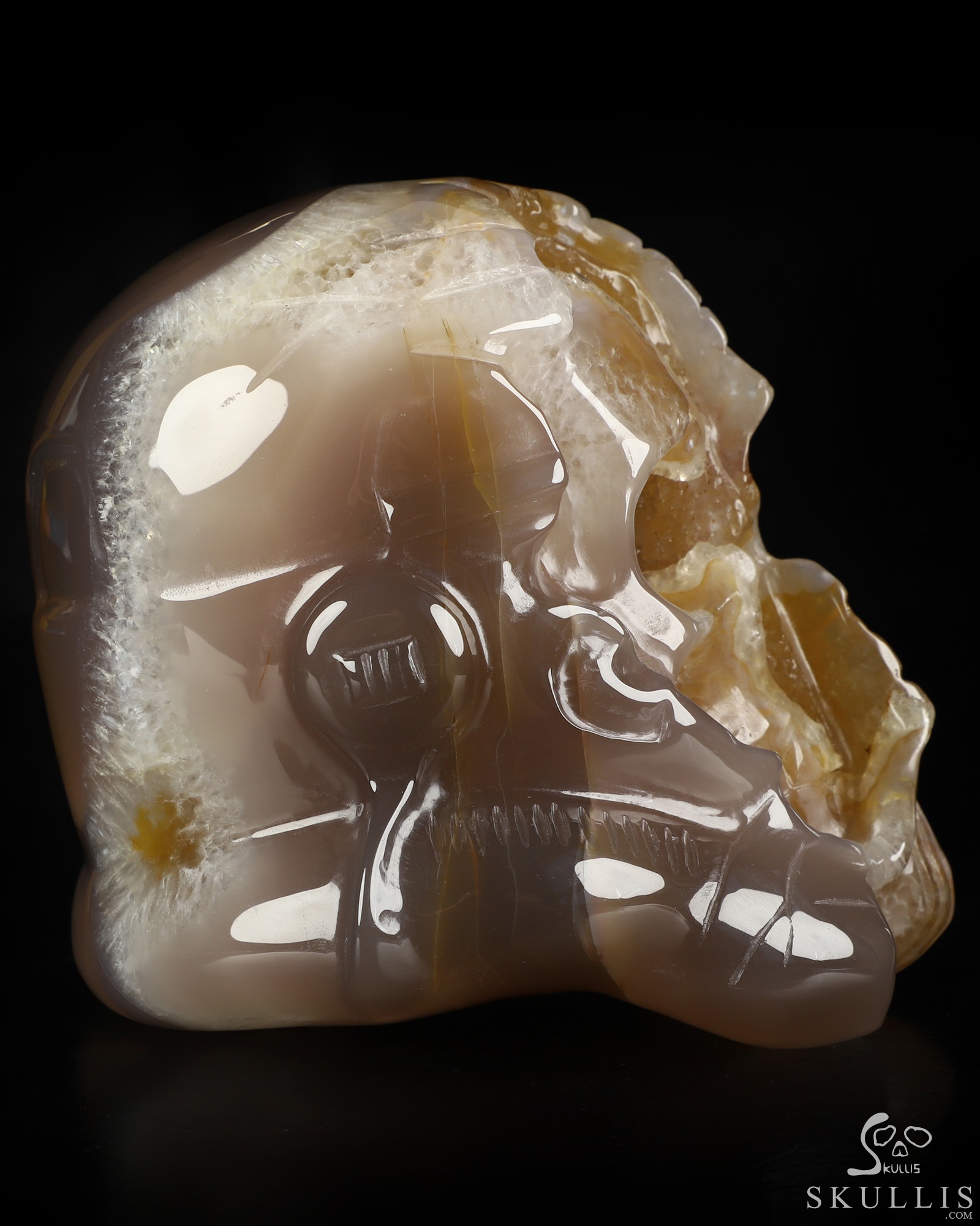Storm Troopers - 5.1" Premium Brazilian Agate Hand Carved Crystal Skull Fine Art Sculpture, Crystal Healing Storm Troopers - 5.1" Premium Brazilian Agate Hand Carved Crystal Skull Fine Art Sculpture, Crystal Healing