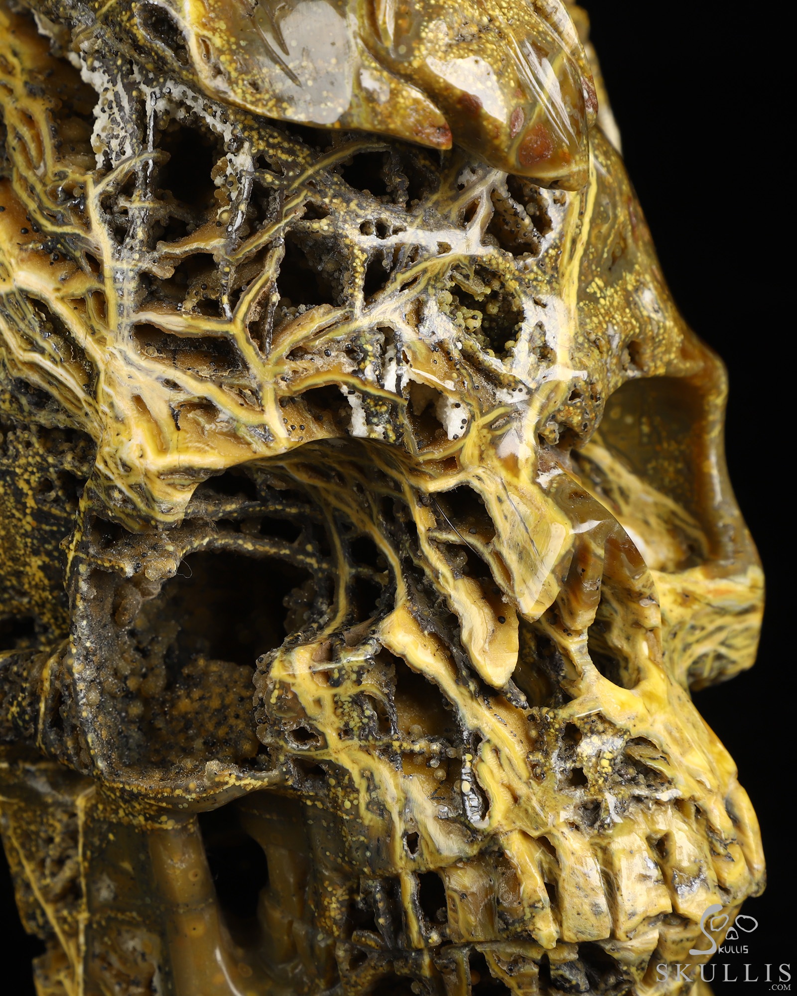 6.6" Ocean Jasper Hand Carved Crystal Skull Fine Art Sculpture, Crystal Healing 6.6" Ocean Jasper Hand Carved Crystal Skull Fine Art Sculpture, Crystal Healing