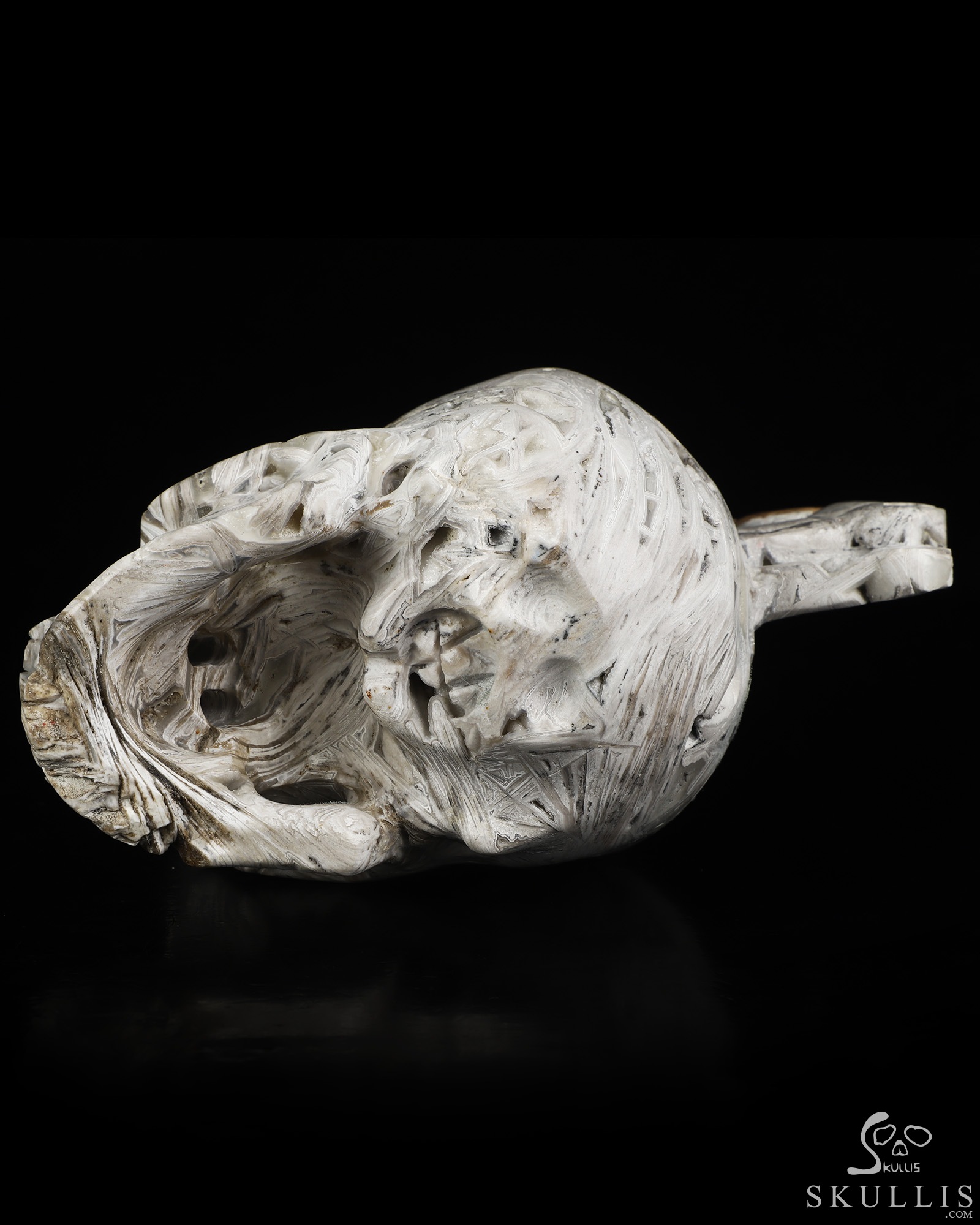 Sept 1, 2026 ACSAD (A Crystal Skull a Day) - Architect of Chaos - 7.4" Lattice Agate Hand Carved Punk Wrench Mohawk Crystal Skull Fine Art Sculpture, Crystal Healing Sept 1, 2026 ACSAD (A Crystal Skull a Day) - Architect of Chaos - 7.4" Lattice Agate Hand Carved Punk Wrench Mohawk Crystal Skull Fine Art Sculpture, Crystal Healing