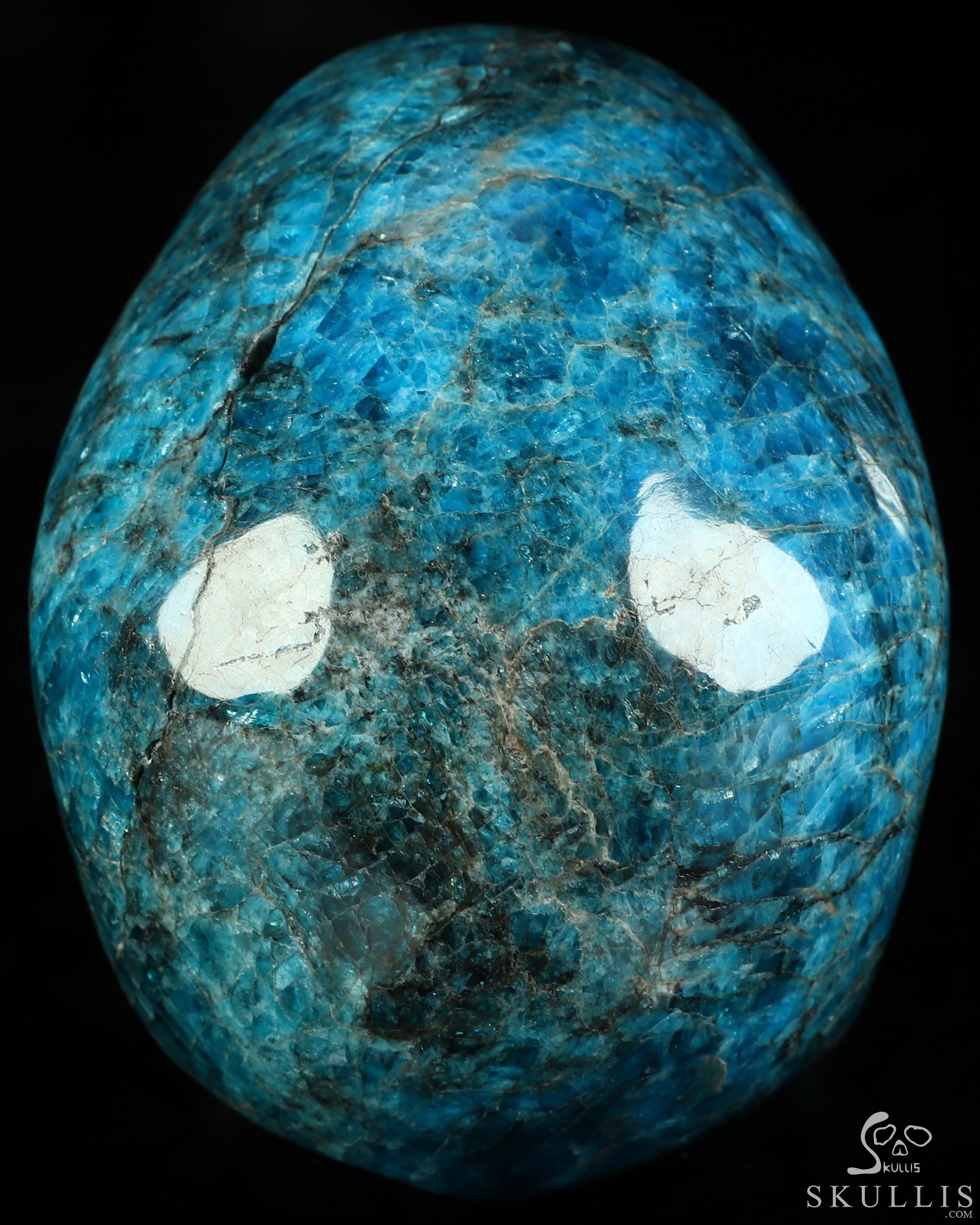 5.0" Blue Apatite Hand Carved Crystal Skull, Super Realistic, Crystal Healing 5.0" Blue Apatite Hand Carved Crystal Skull, Super Realistic, Crystal Healing