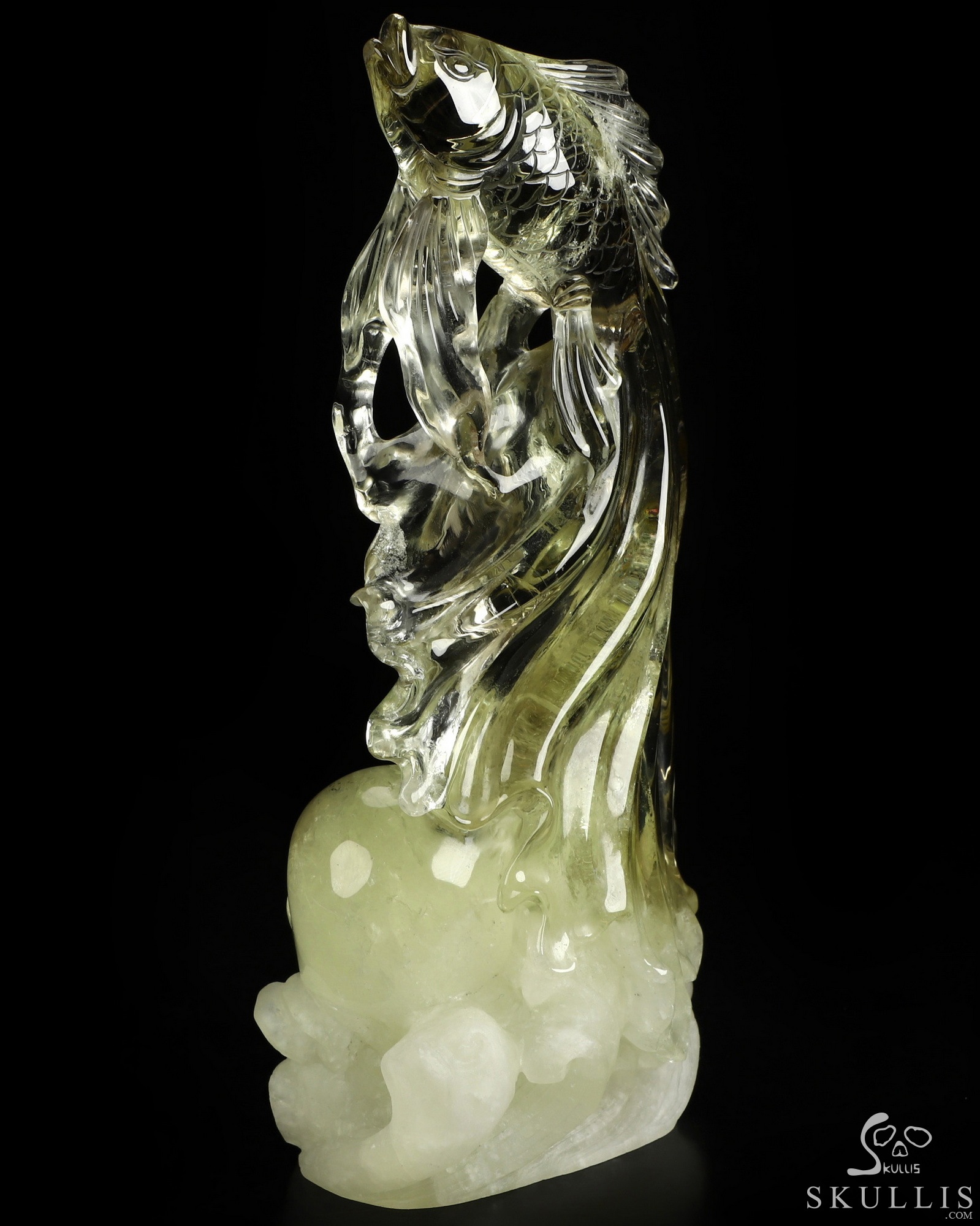 Aug 31, 2026 ACSAD (A Crystal Skull a Day) - Nothing Truly Sinks - Gemstone 7.0" Citrine Hand Carved Fish & Crystal Skull Fine Art Sculpture, Crystal Healing Aug 31, 2026 ACSAD (A Crystal Skull a Day) - Nothing Truly Sinks - Gemstone 7.0" Citrine Hand Carved Fish & Crystal Skull Fine Art Sculpture, Crystal Healing