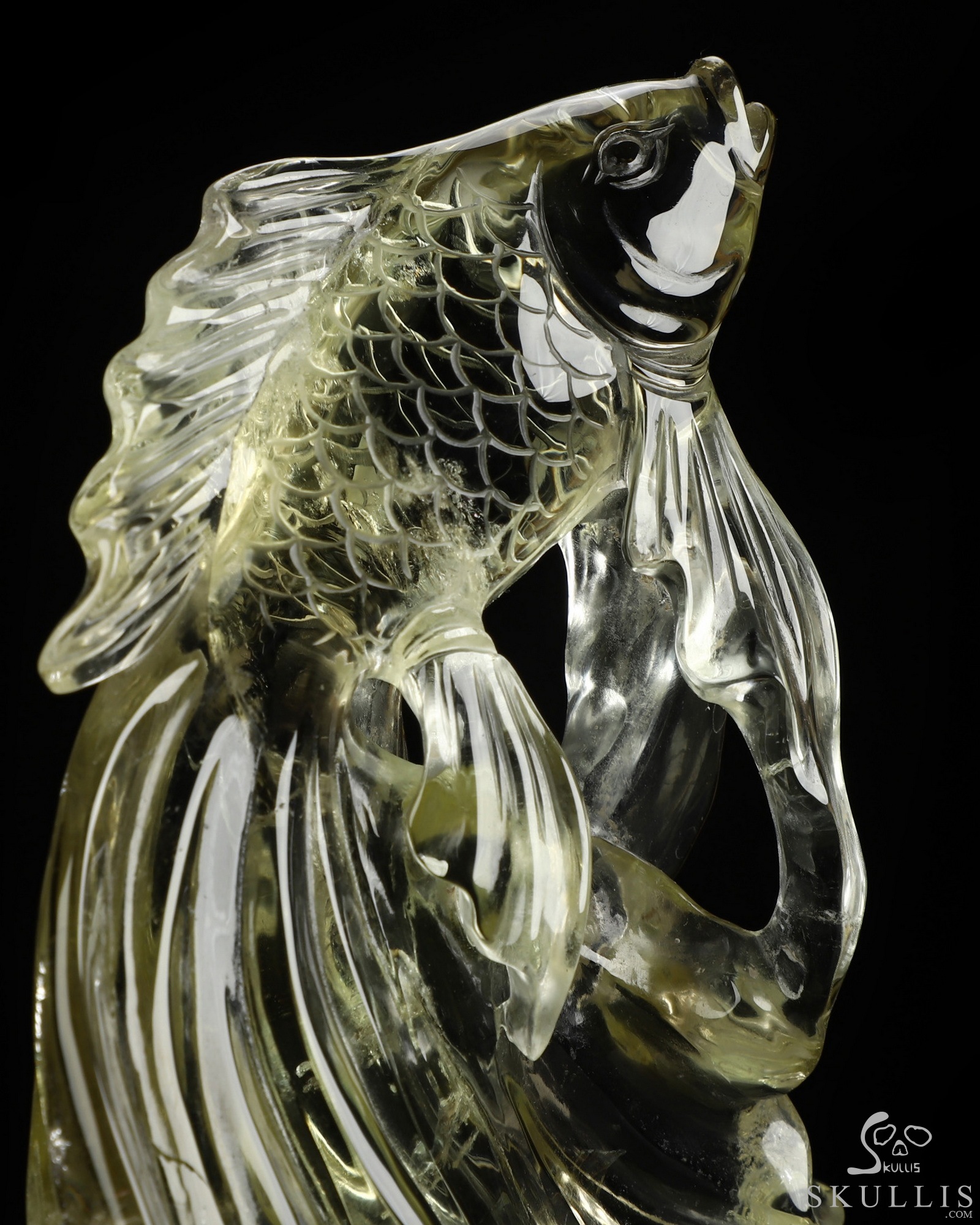 Aug 31, 2026 ACSAD (A Crystal Skull a Day) - Nothing Truly Sinks - Gemstone 7.0" Citrine Hand Carved Fish & Crystal Skull Fine Art Sculpture, Crystal Healing Aug 31, 2026 ACSAD (A Crystal Skull a Day) - Nothing Truly Sinks - Gemstone 7.0" Citrine Hand Carved Fish & Crystal Skull Fine Art Sculpture, Crystal Healing