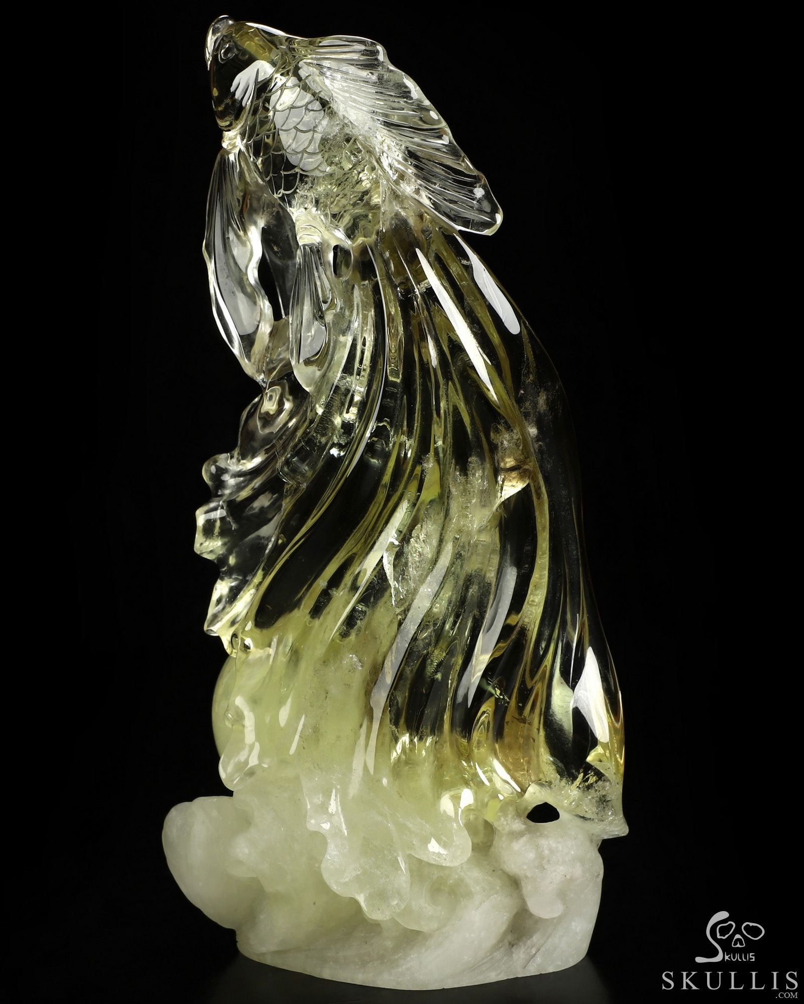 Aug 31, 2026 ACSAD (A Crystal Skull a Day) - Nothing Truly Sinks - Gemstone 7.0" Citrine Hand Carved Fish & Crystal Skull Fine Art Sculpture, Crystal Healing Aug 31, 2026 ACSAD (A Crystal Skull a Day) - Nothing Truly Sinks - Gemstone 7.0" Citrine Hand Carved Fish & Crystal Skull Fine Art Sculpture, Crystal Healing