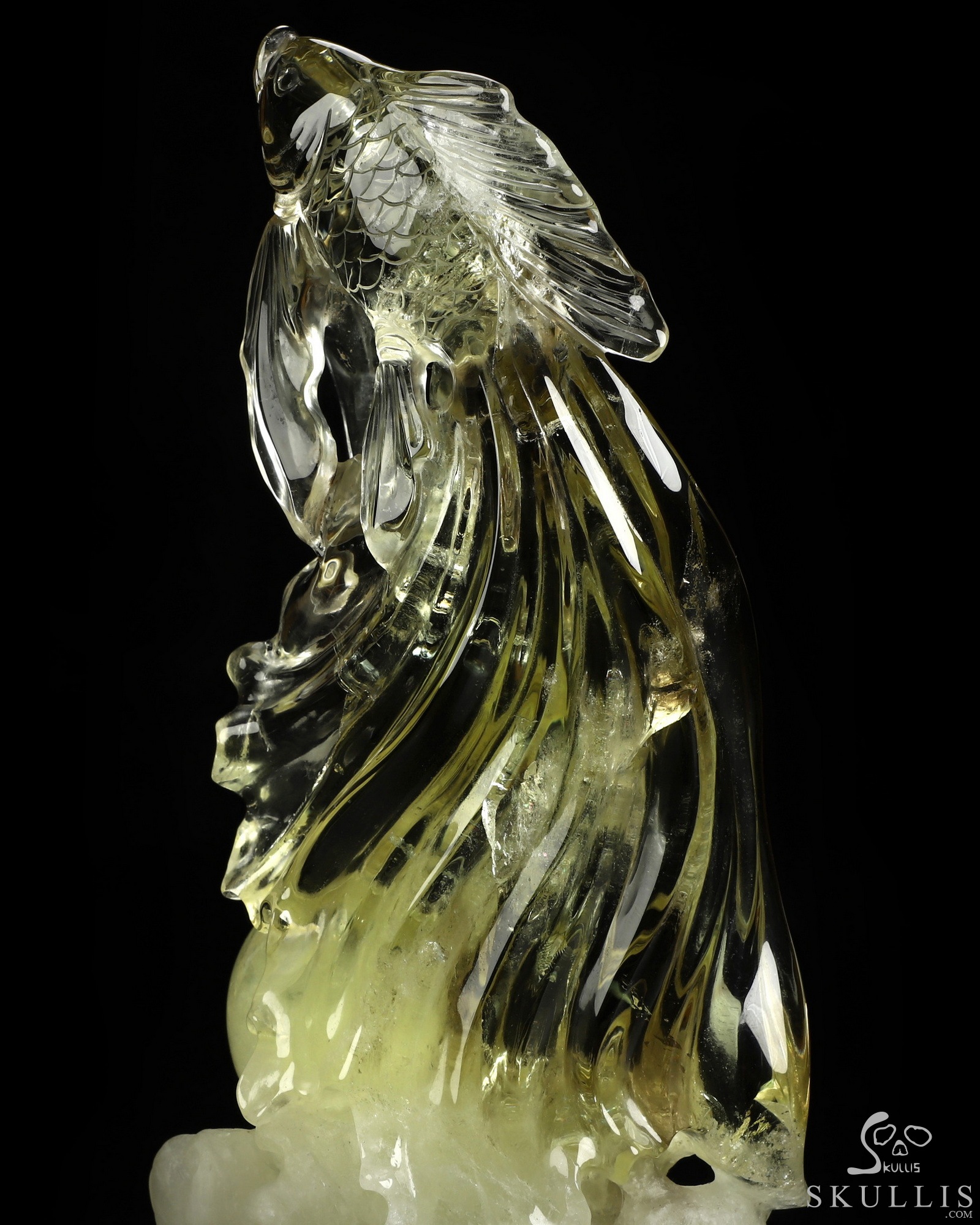 Aug 31, 2026 ACSAD (A Crystal Skull a Day) - Nothing Truly Sinks - Gemstone 7.0" Citrine Hand Carved Fish & Crystal Skull Fine Art Sculpture, Crystal Healing Aug 31, 2026 ACSAD (A Crystal Skull a Day) - Nothing Truly Sinks - Gemstone 7.0" Citrine Hand Carved Fish & Crystal Skull Fine Art Sculpture, Crystal Healing