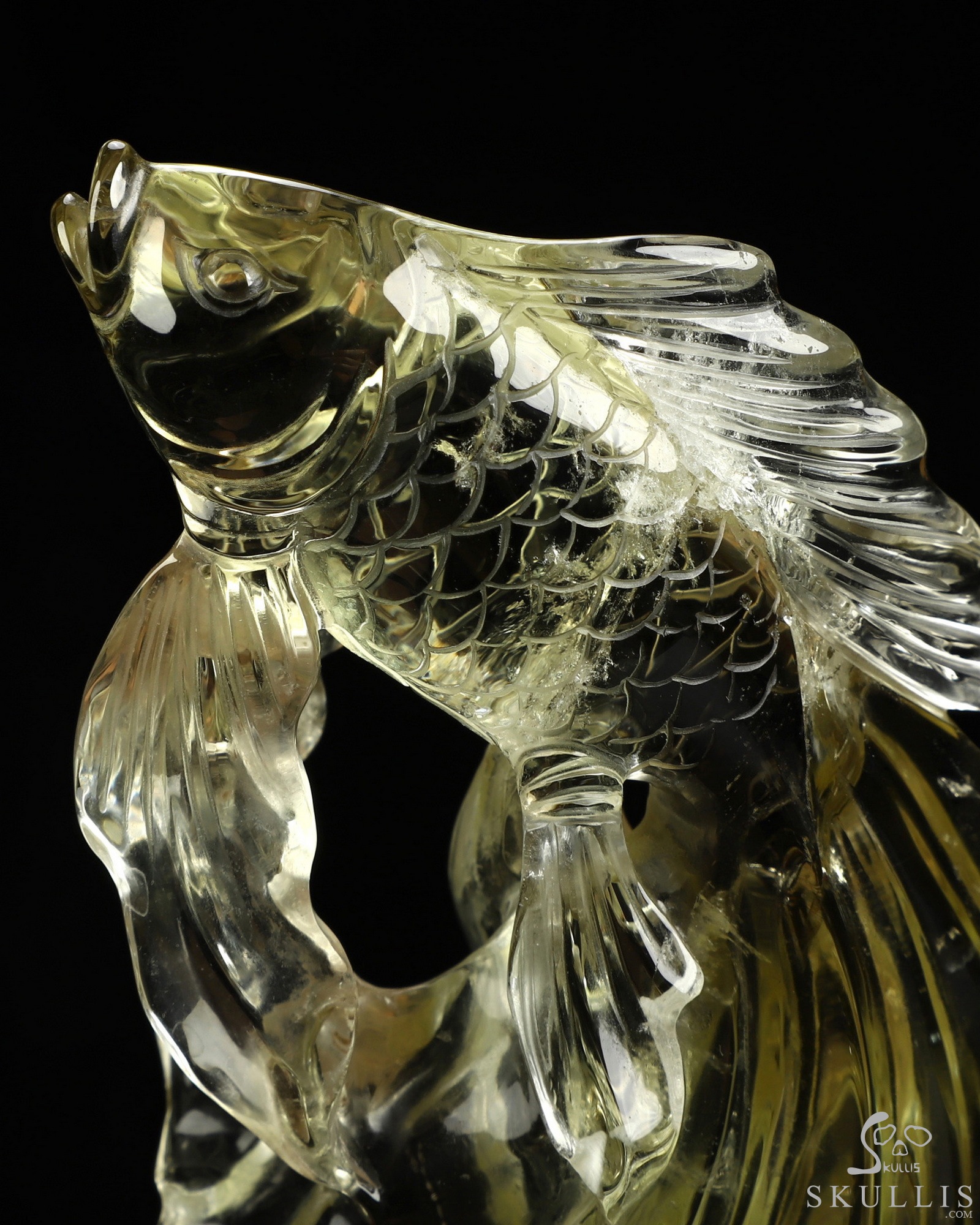 Aug 31, 2026 ACSAD (A Crystal Skull a Day) - Nothing Truly Sinks - Gemstone 7.0" Citrine Hand Carved Fish & Crystal Skull Fine Art Sculpture, Crystal Healing Aug 31, 2026 ACSAD (A Crystal Skull a Day) - Nothing Truly Sinks - Gemstone 7.0" Citrine Hand Carved Fish & Crystal Skull Fine Art Sculpture, Crystal Healing