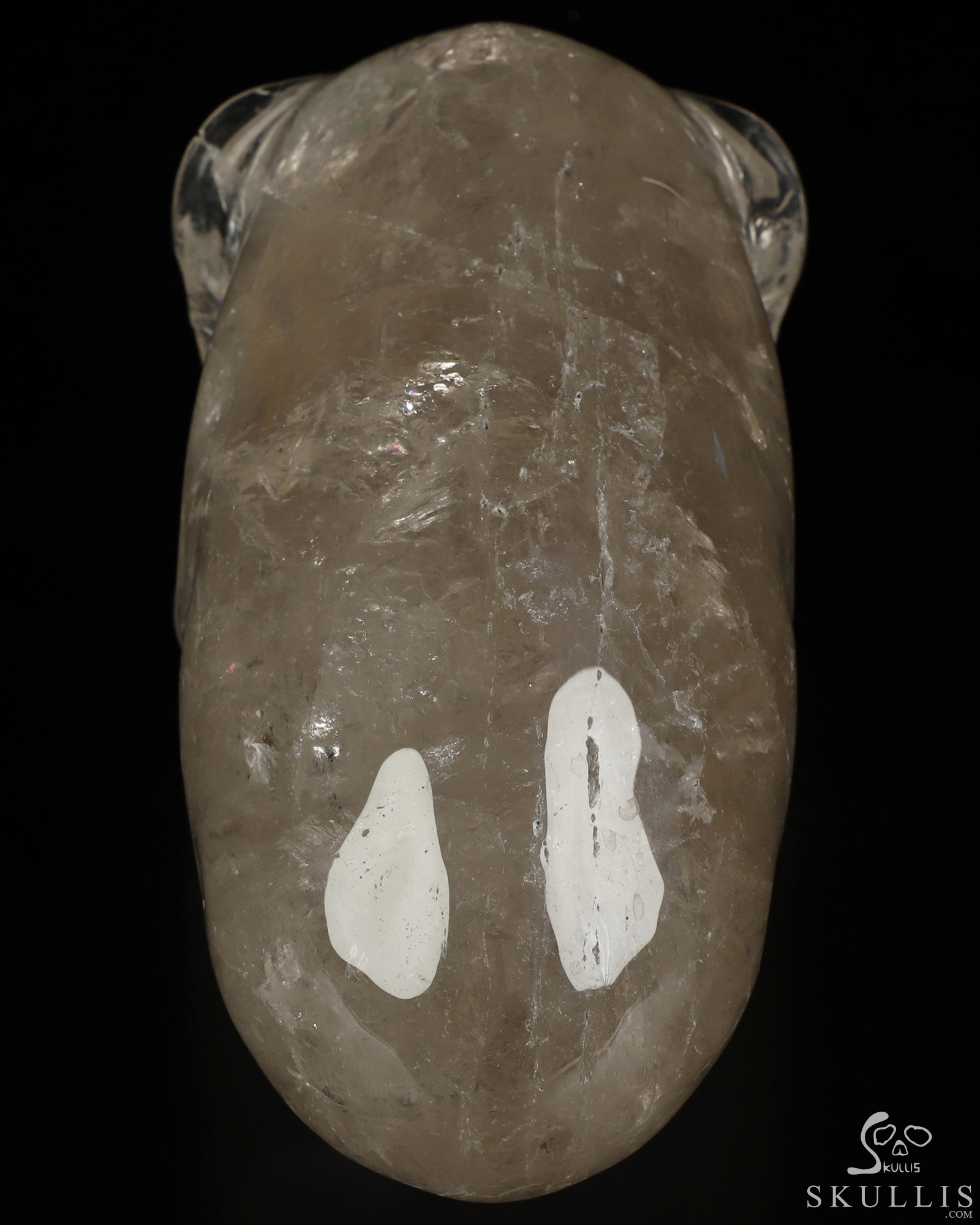 8.9" Smoky Quartz Rock Crystal Hand Carved Crystal Elongated Mayan Alien Skull Sculpture, Crystal Healing 8.9" Smoky Quartz Rock Crystal Hand Carved Crystal Elongated Mayan Alien Skull Sculpture, Crystal Healing