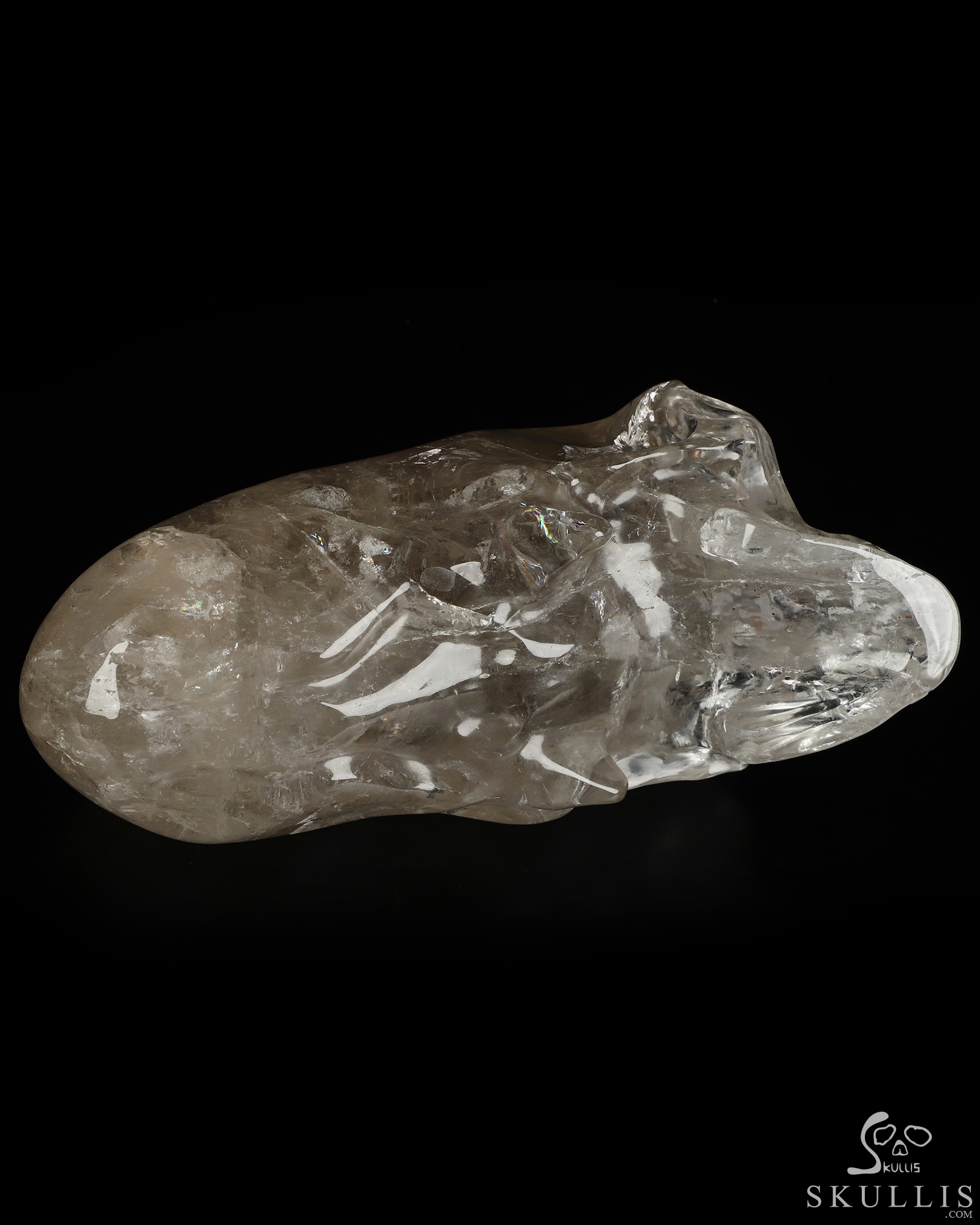 8.9" Smoky Quartz Rock Crystal Hand Carved Crystal Elongated Mayan Alien Skull Sculpture, Crystal Healing 8.9" Smoky Quartz Rock Crystal Hand Carved Crystal Elongated Mayan Alien Skull Sculpture, Crystal Healing