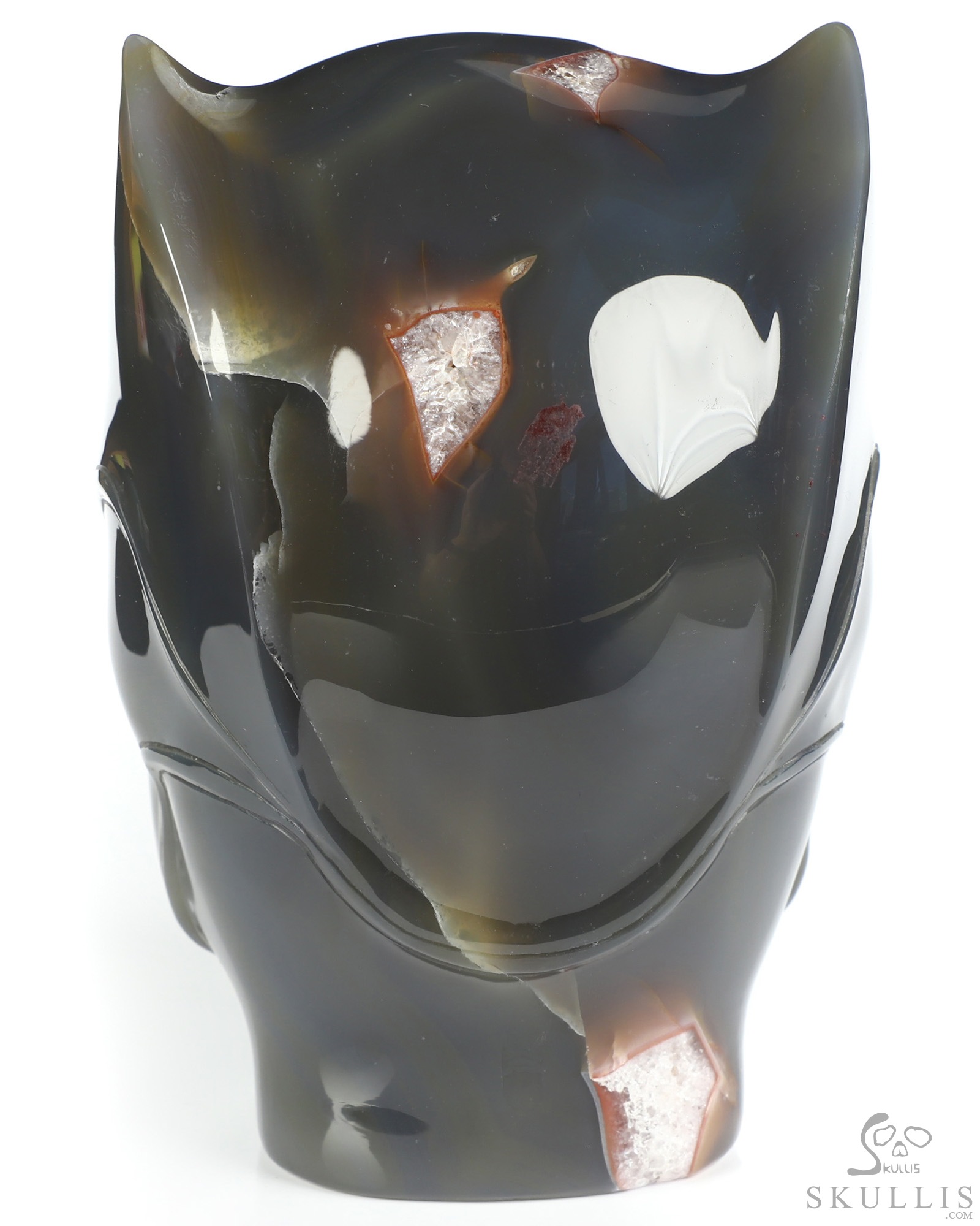 Black Panther - 4.9" Premium Brazilian Agate Hand Carved Crystal Fine Art Sculpture, Crystal Healing Black Panther - 4.9" Premium Brazilian Agate Hand Carved Crystal Fine Art Sculpture, Crystal Healing