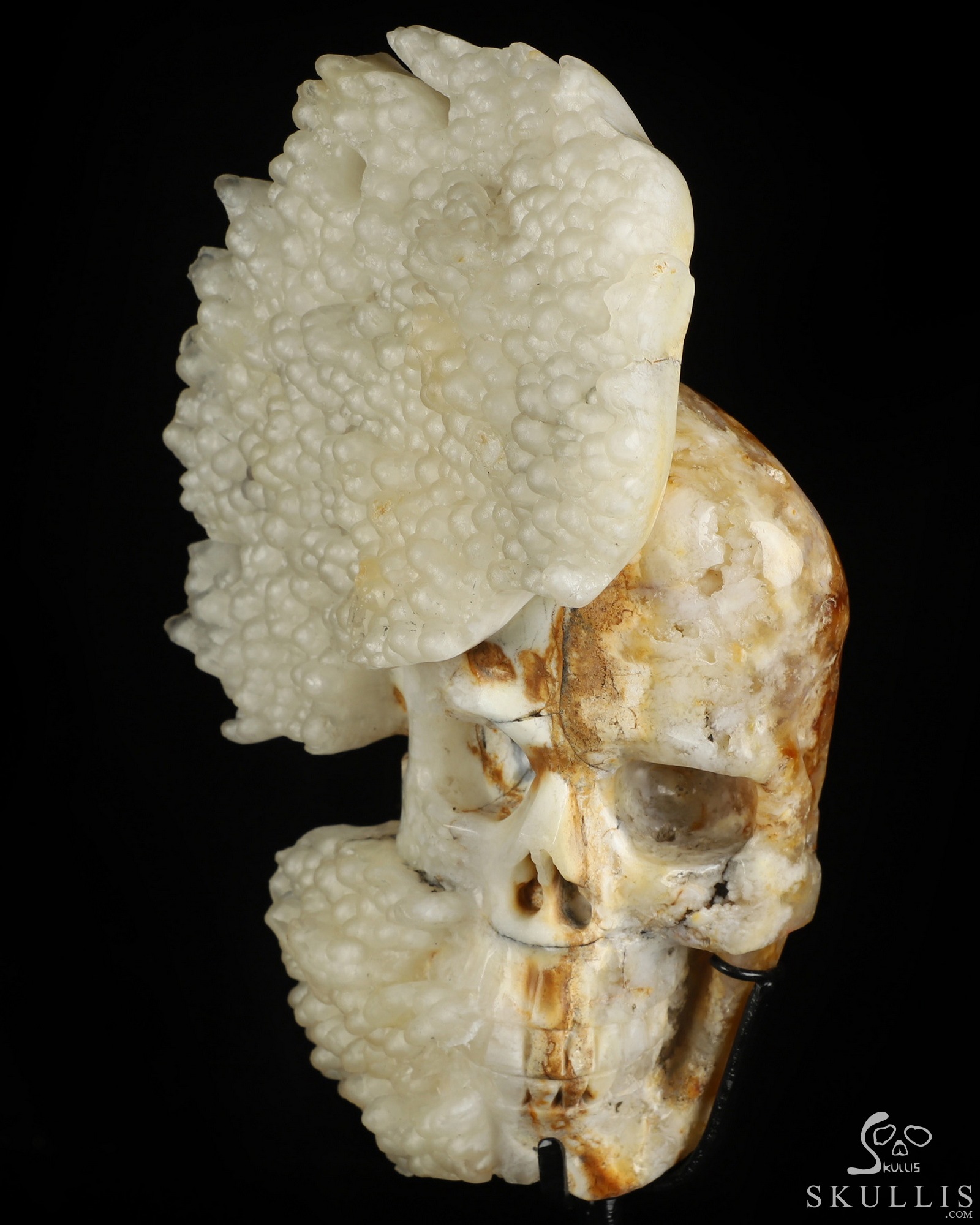 Oct 3, 2026 ACSAD (A Crystal Skull a Day) - Too Much to Think About - 7.8" Hand Carved Agate Botryoidal Chalcedony Crystal Skull Fine Art Sculpture, Crystal Healing Oct 3, 2026 ACSAD (A Crystal Skull a Day) - Too Much to Think About - 7.8" Hand Carved Agate Botryoidal Chalcedony Crystal Skull Fine Art Sculpture, Crystal Healing