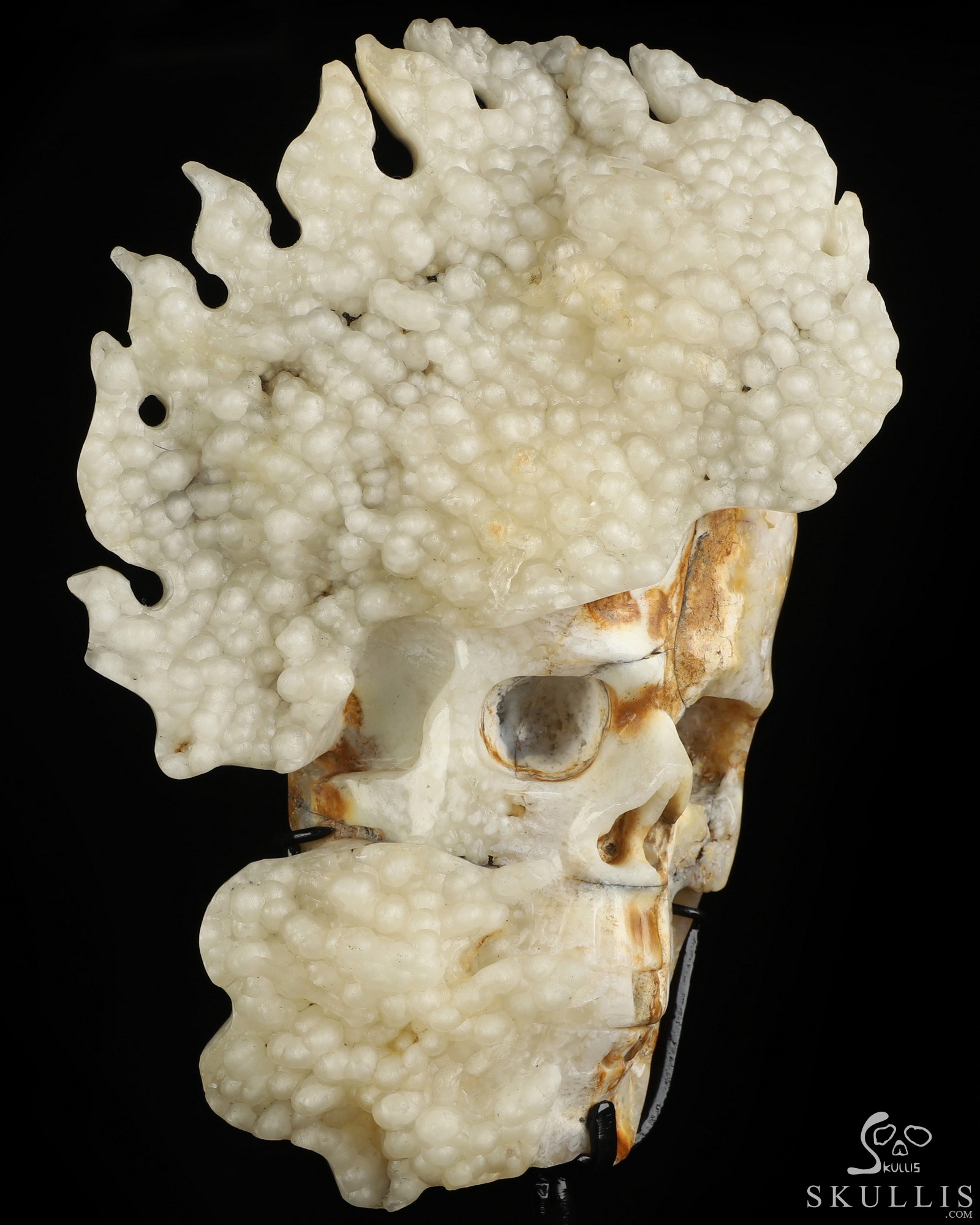 Oct 3, 2026 ACSAD (A Crystal Skull a Day) - Too Much to Think About - 7.8" Hand Carved Agate Botryoidal Chalcedony Crystal Skull Fine Art Sculpture, Crystal Healing Oct 3, 2026 ACSAD (A Crystal Skull a Day) - Too Much to Think About - 7.8" Hand Carved Agate Botryoidal Chalcedony Crystal Skull Fine Art Sculpture, Crystal Healing