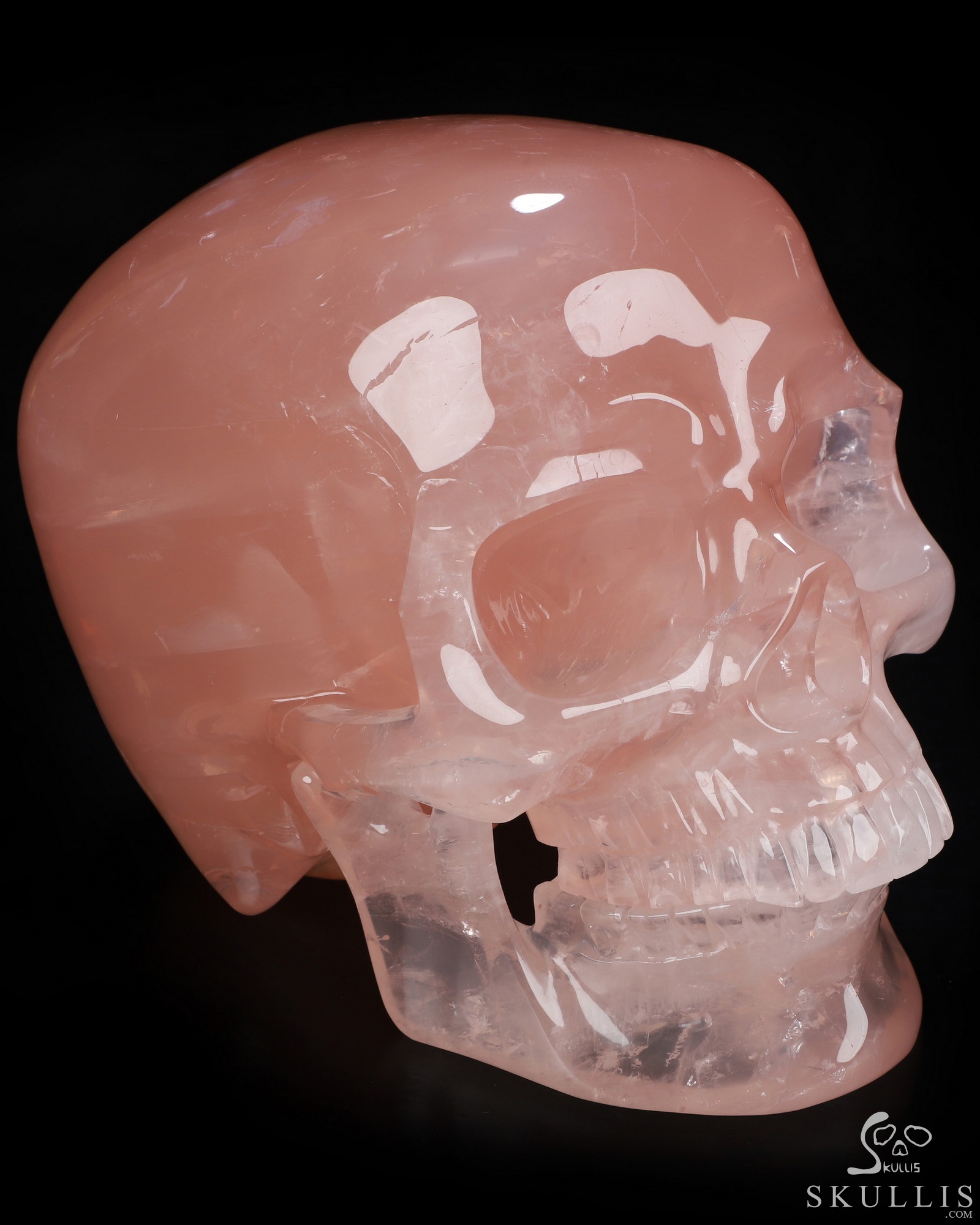 Sept 21, 2026 ACSAD (A Crystal Skull a Day) - The Shape of Belonging - 7.7" Rose Quartz Hand Carved Crystal Detachable Skull Sculpture, Crystal Healing Sept 21, 2026 ACSAD (A Crystal Skull a Day) - The Shape of Belonging - 7.7" Rose Quartz Hand Carved Crystal Detachable Skull Sculpture, Crystal Healing