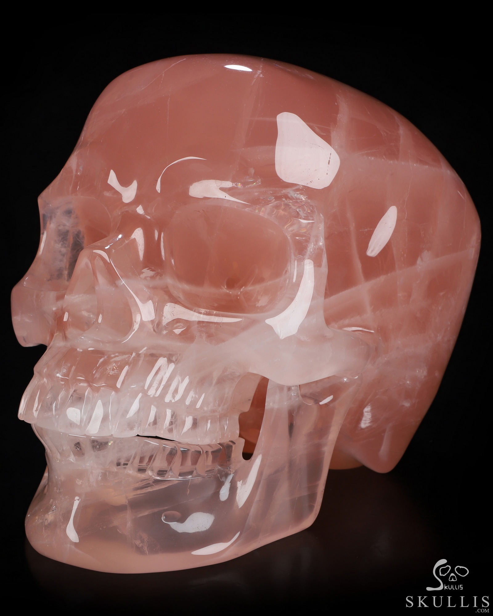 Sept 21, 2026 ACSAD (A Crystal Skull a Day) - The Shape of Belonging - 7.7" Rose Quartz Hand Carved Crystal Detachable Skull Sculpture, Crystal Healing Sept 21, 2026 ACSAD (A Crystal Skull a Day) - The Shape of Belonging - 7.7" Rose Quartz Hand Carved Crystal Detachable Skull Sculpture, Crystal Healing