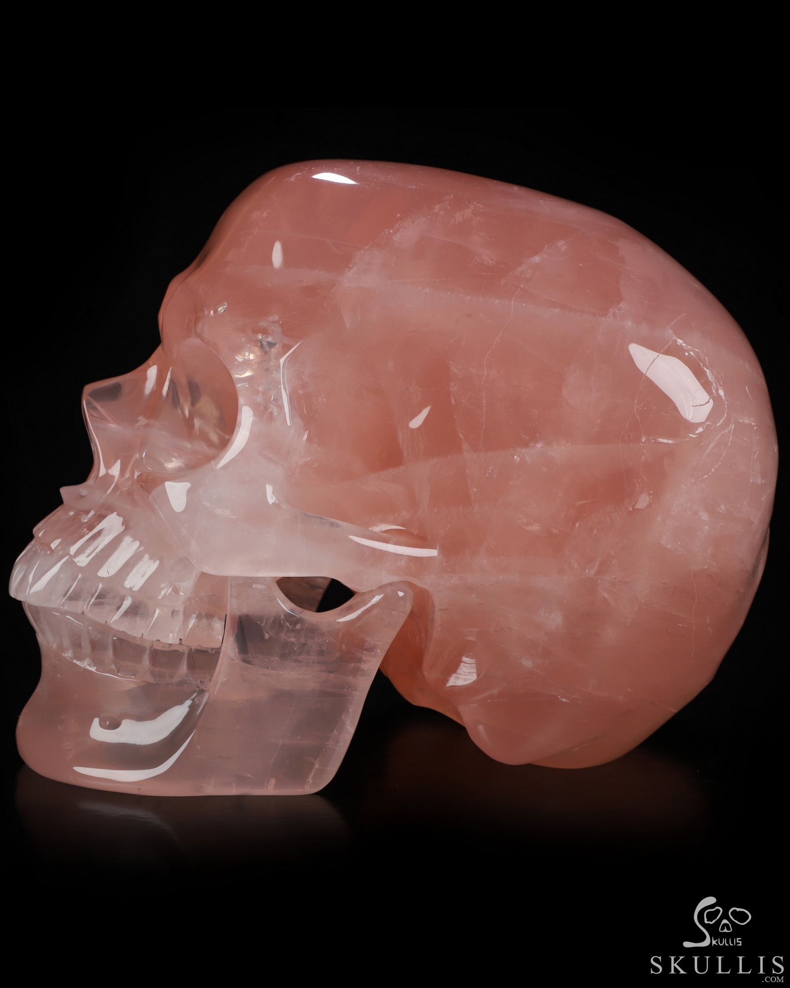 Sept 21, 2026 ACSAD (A Crystal Skull a Day) - The Shape of Belonging - 7.7" Rose Quartz Hand Carved Crystal Detachable Skull Sculpture, Crystal Healing Sept 21, 2026 ACSAD (A Crystal Skull a Day) - The Shape of Belonging - 7.7" Rose Quartz Hand Carved Crystal Detachable Skull Sculpture, Crystal Healing