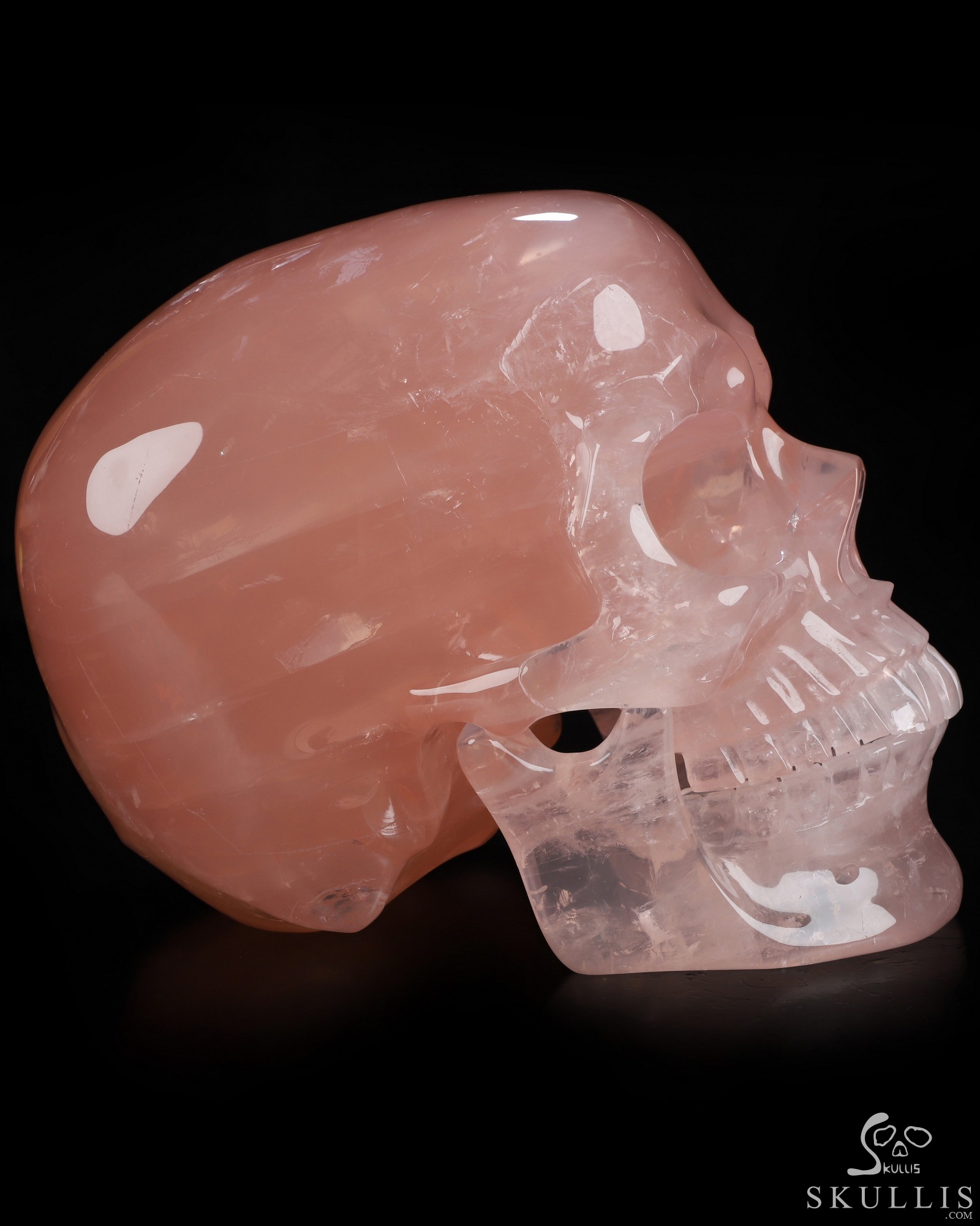 Sept 21, 2026 ACSAD (A Crystal Skull a Day) - The Shape of Belonging - 7.7" Rose Quartz Hand Carved Crystal Detachable Skull Sculpture, Crystal Healing Sept 21, 2026 ACSAD (A Crystal Skull a Day) - The Shape of Belonging - 7.7" Rose Quartz Hand Carved Crystal Detachable Skull Sculpture, Crystal Healing