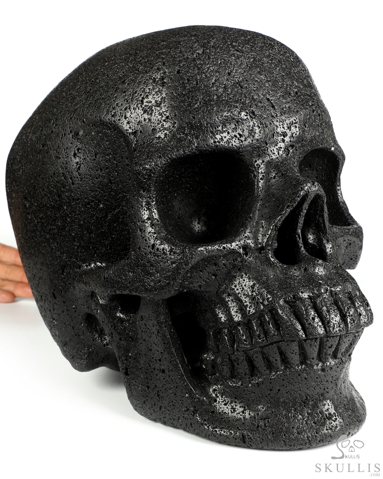 33LB Titan 11.4" Hot Lava Stone Hand Carved Crystal Skull, Super Realistic, Crystal Healing 33LB Titan 11.4" Hot Lava Stone Hand Carved Crystal Skull, Super Realistic, Crystal Healing