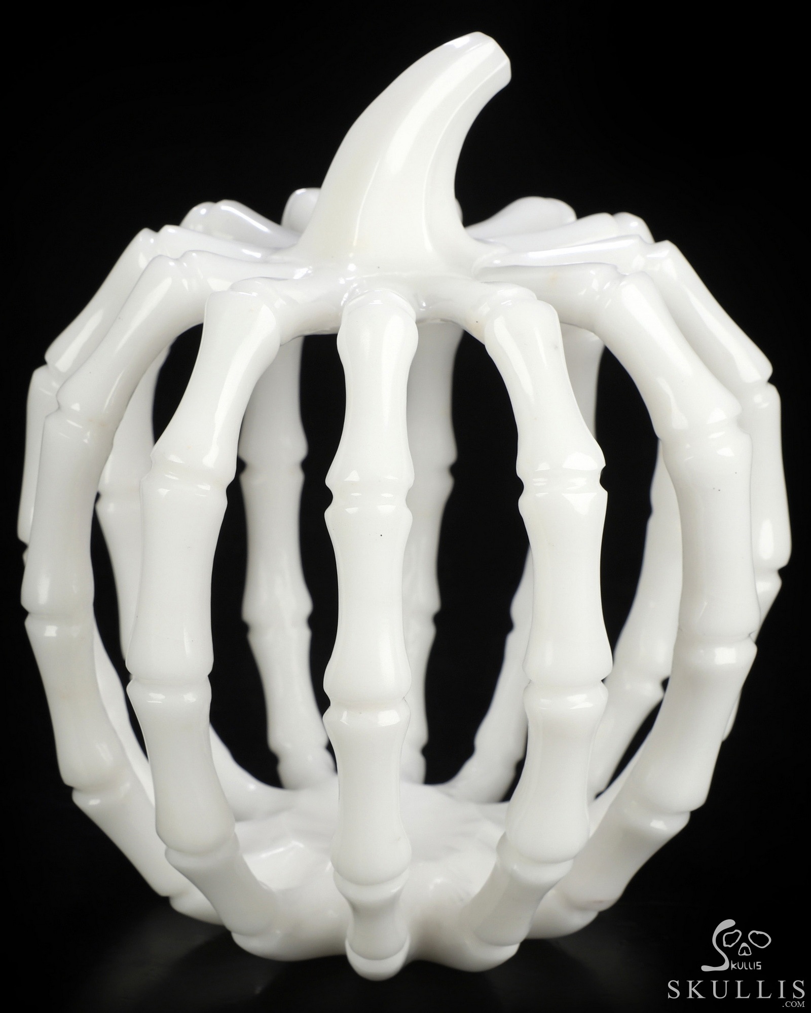 Oct 25, 2026 ACSAD (A Crystal Skull a Day) - Calavera Pumpkin - 7.1" White Jade Hand Carved Jack-O'-Lantern Pumpkin Crystal Skull Sculpture, Crystal Healing Oct 25, 2026 ACSAD (A Crystal Skull a Day) - Calavera Pumpkin - 7.1" White Jade Hand Carved Jack-O'-Lantern Pumpkin Crystal Skull Sculpture, Crystal Healing