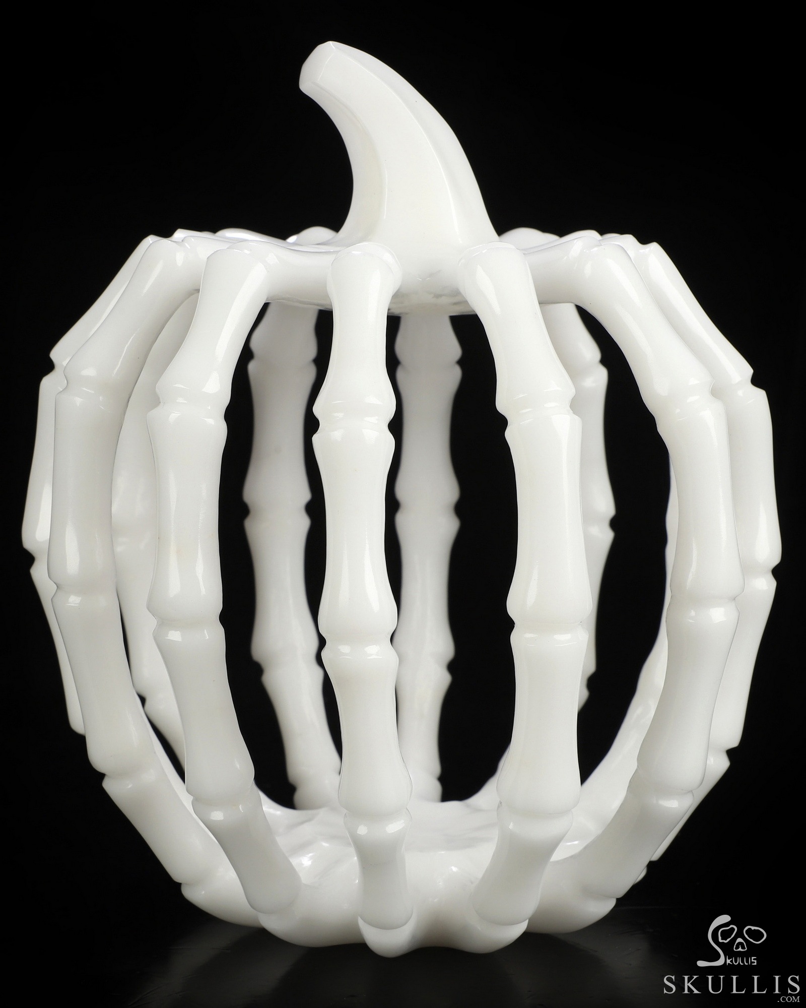 Oct 25, 2026 ACSAD (A Crystal Skull a Day) - Calavera Pumpkin - 7.1" White Jade Hand Carved Jack-O'-Lantern Pumpkin Crystal Skull Sculpture, Crystal Healing Oct 25, 2026 ACSAD (A Crystal Skull a Day) - Calavera Pumpkin - 7.1" White Jade Hand Carved Jack-O'-Lantern Pumpkin Crystal Skull Sculpture, Crystal Healing