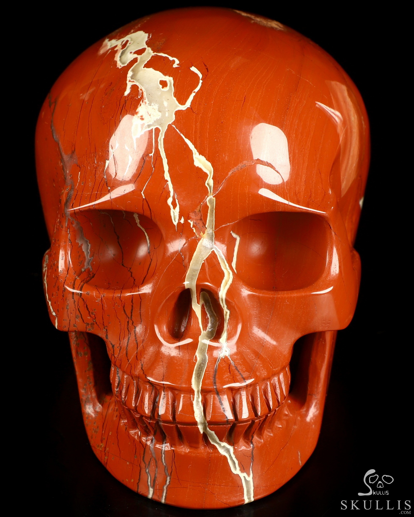 5.0" Red Jasper Hand Carved Crystal Skull, Realistic, Crystal Healing 5.0" Red Jasper Hand Carved Crystal Skull, Realistic, Crystal Healing