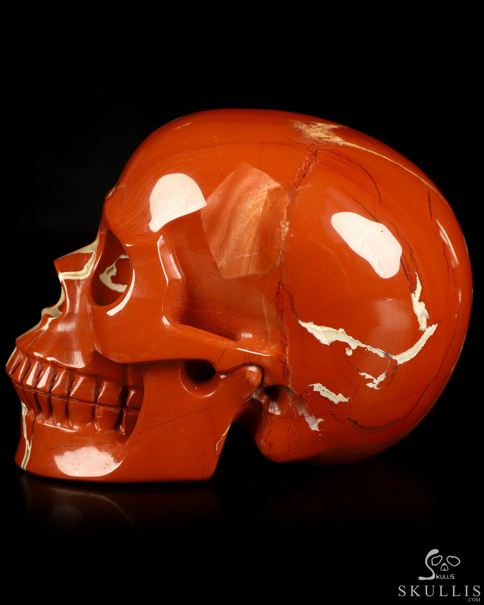 5.0" Red Jasper Hand Carved Crystal Skull, Realistic, Crystal Healing 5.0" Red Jasper Hand Carved Crystal Skull, Realistic, Crystal Healing
